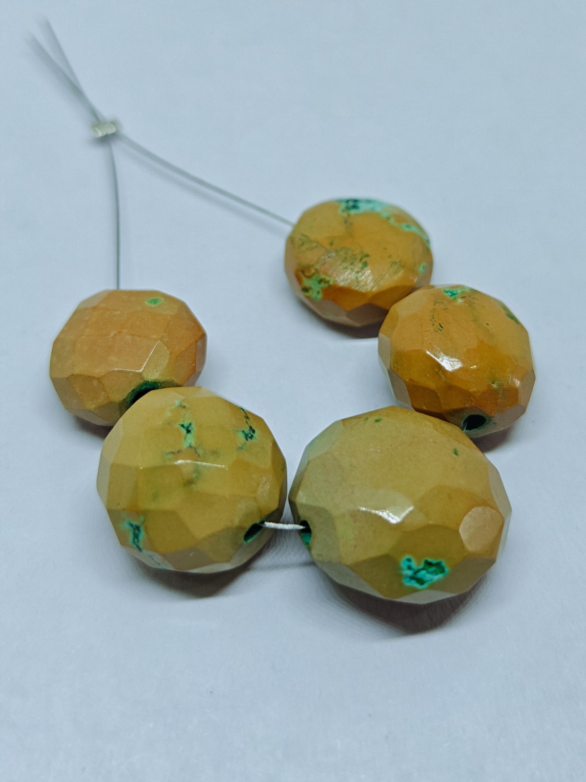 Turquoise Faceted Rondelle Beads Natural Gemstone Spacer Beads Jewelry Making.