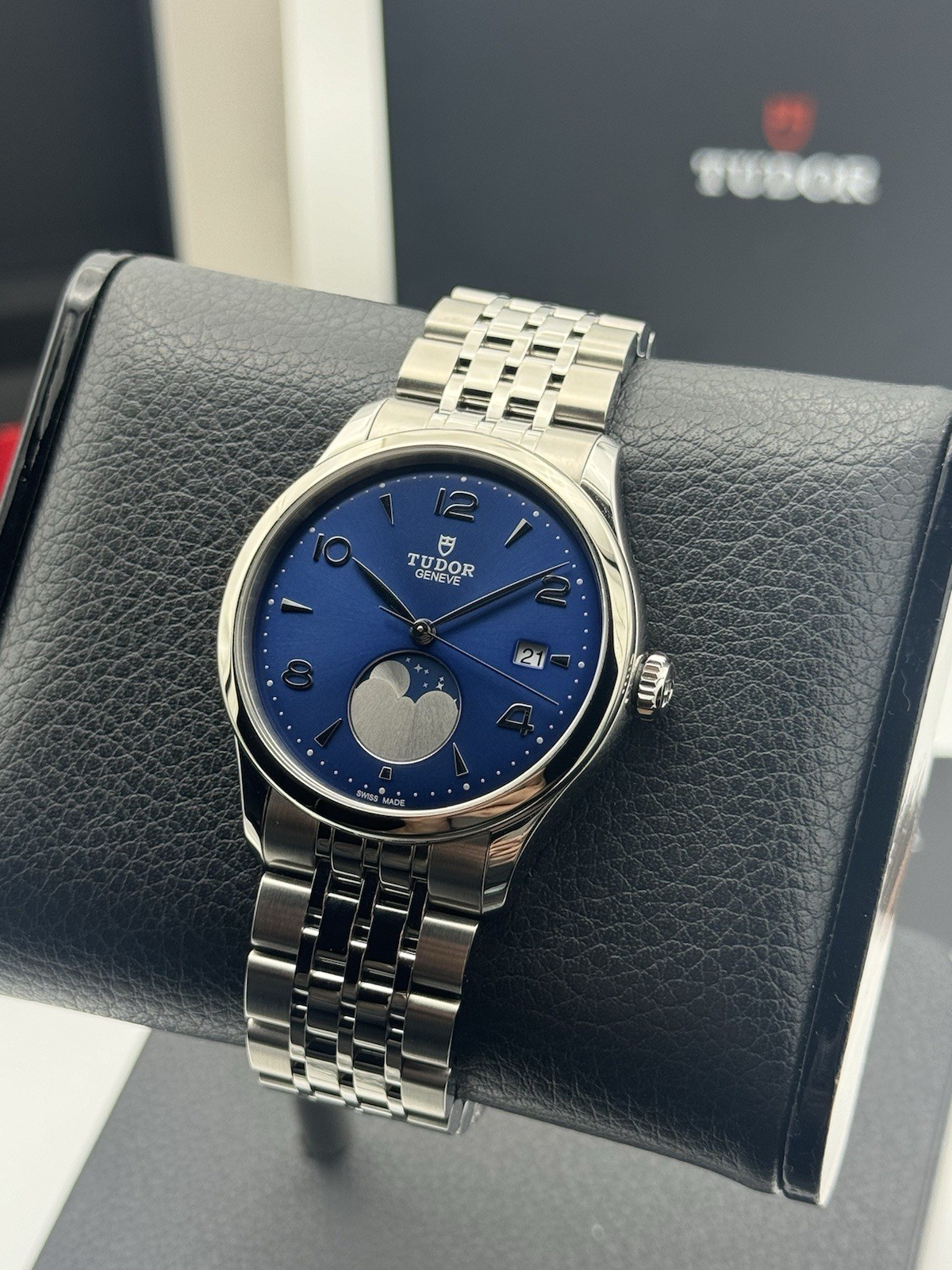 TUDOR 1926 LUNA M91560-0002 Blue Dial MOONPHASE! *FULL SET!*