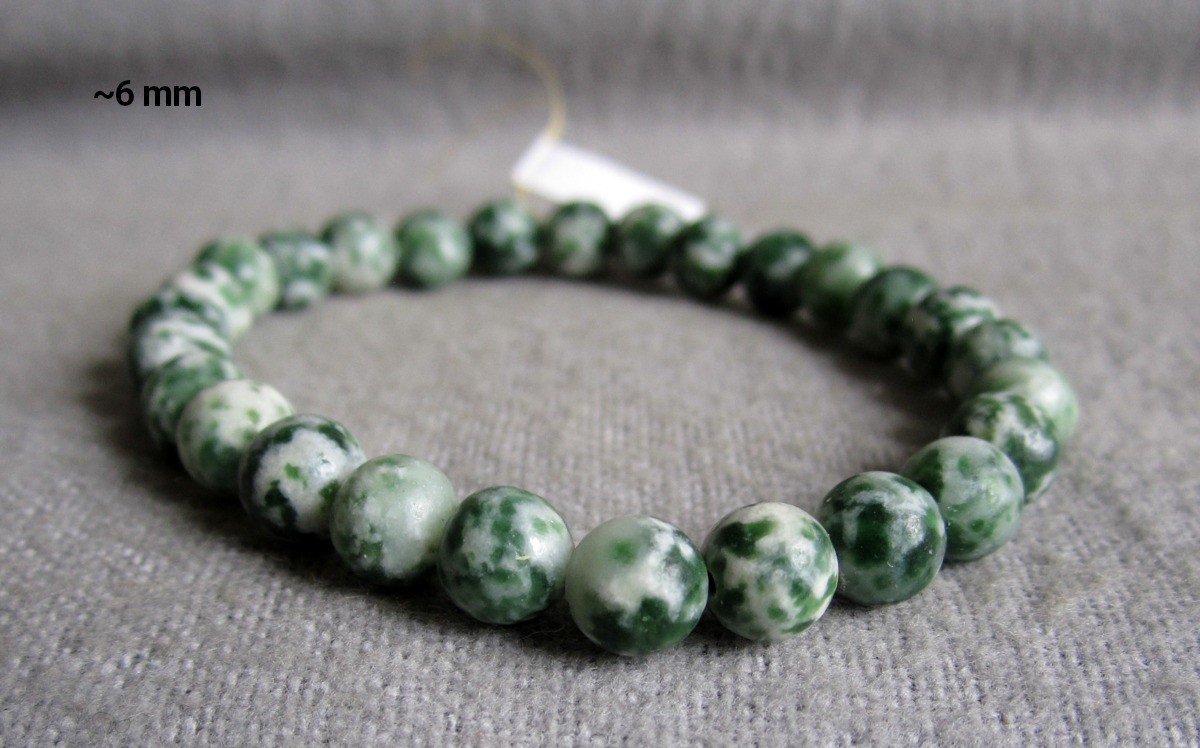 Tree Agate Bracelet • Approx Ø 6 mm / Approx 15-20 cm • Elastic