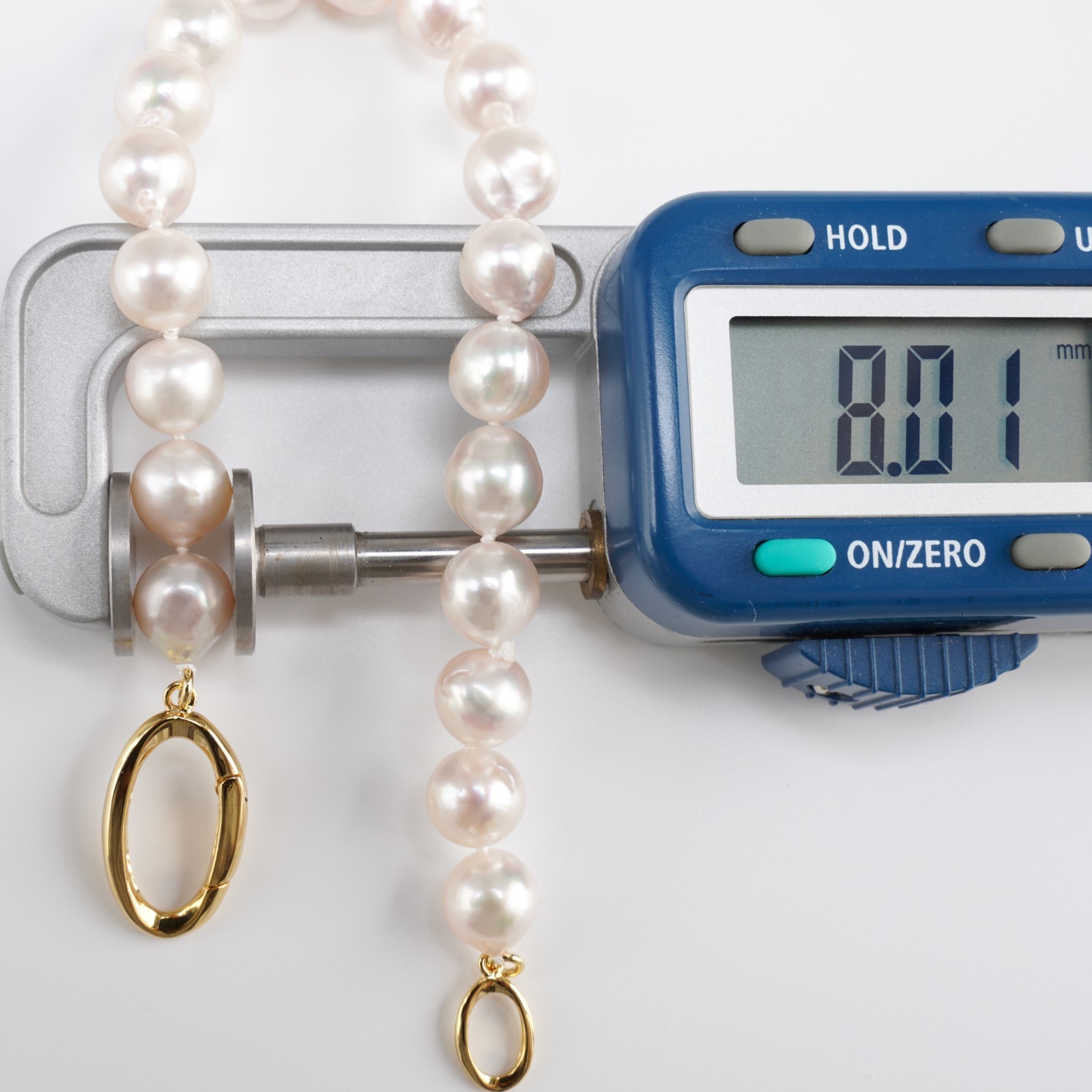 8-8.4mm Baroque White Japanese Akoya pearl Bracelet Sterling Sliver Clasp, 8″