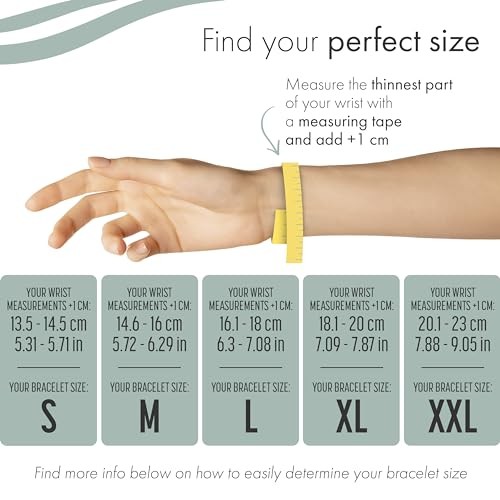 – Men’s Large ( Wrist size: 6.30 – 7.08 inch ) Black Magnet – Black Pearl
