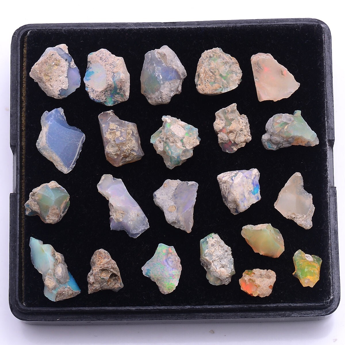 21 Pcs Natural Ethiopian Opal Rough 7mm-13mm Untreated Stunning Loose Gemstones