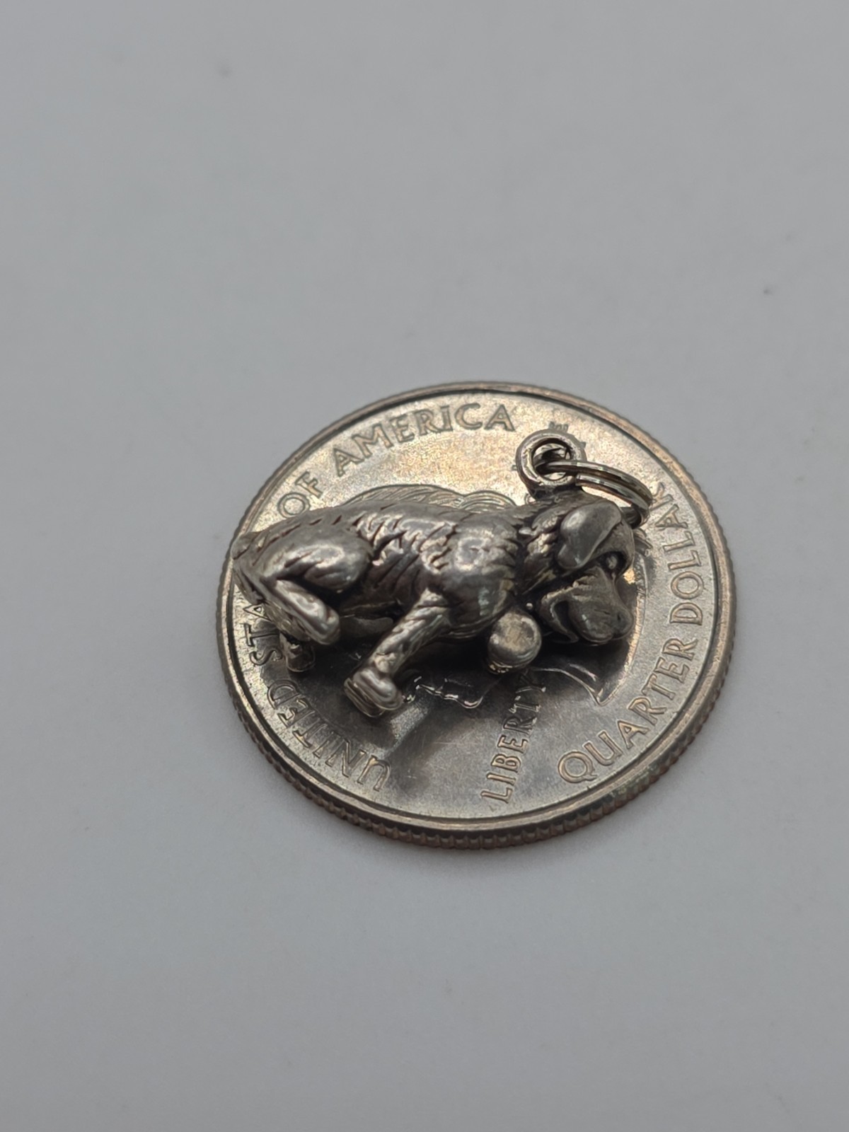 Sterling Silver 925 St Bernard Dog Charm