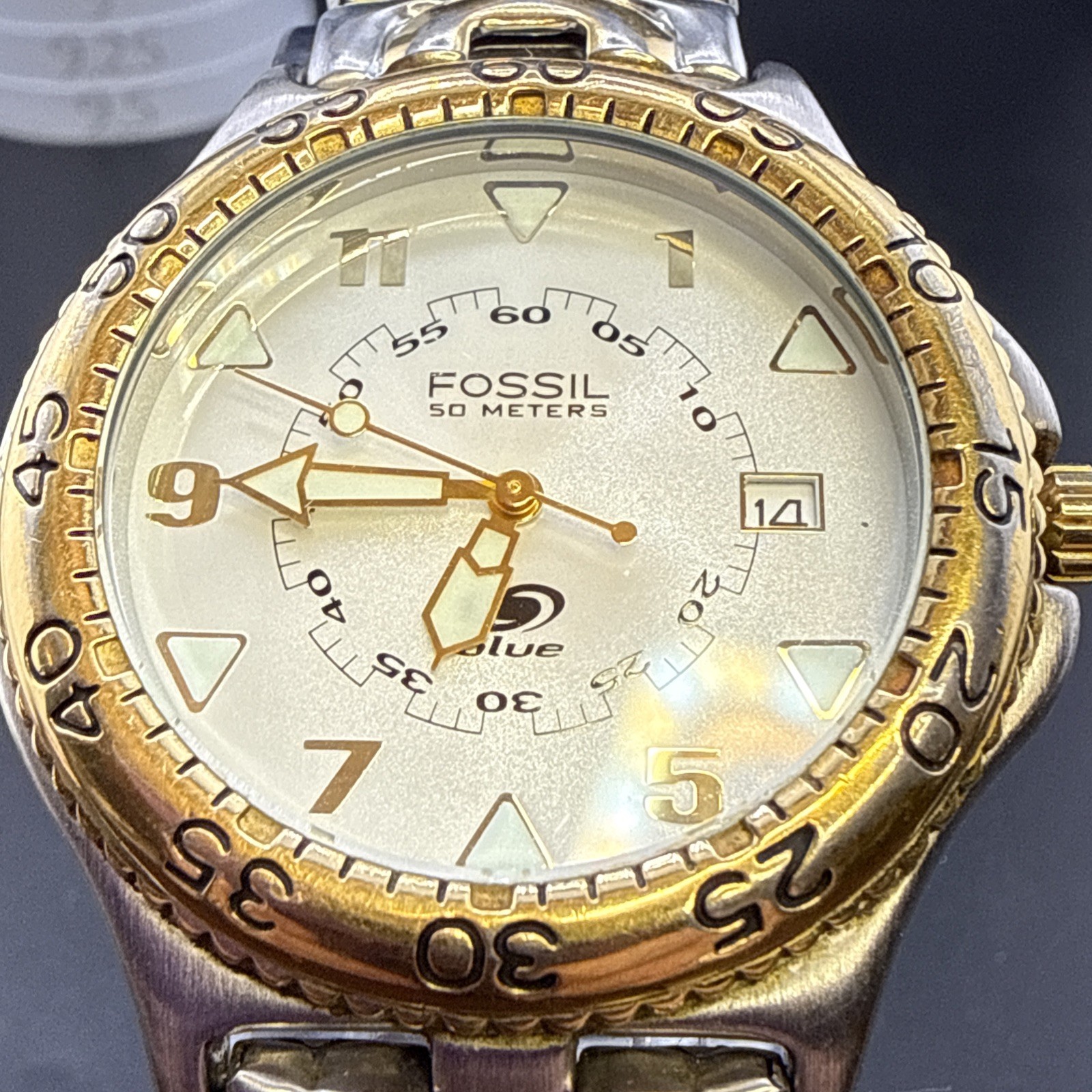 Fossil Blue AM-3154 Watch Stainless Steel 50M Water Resistant