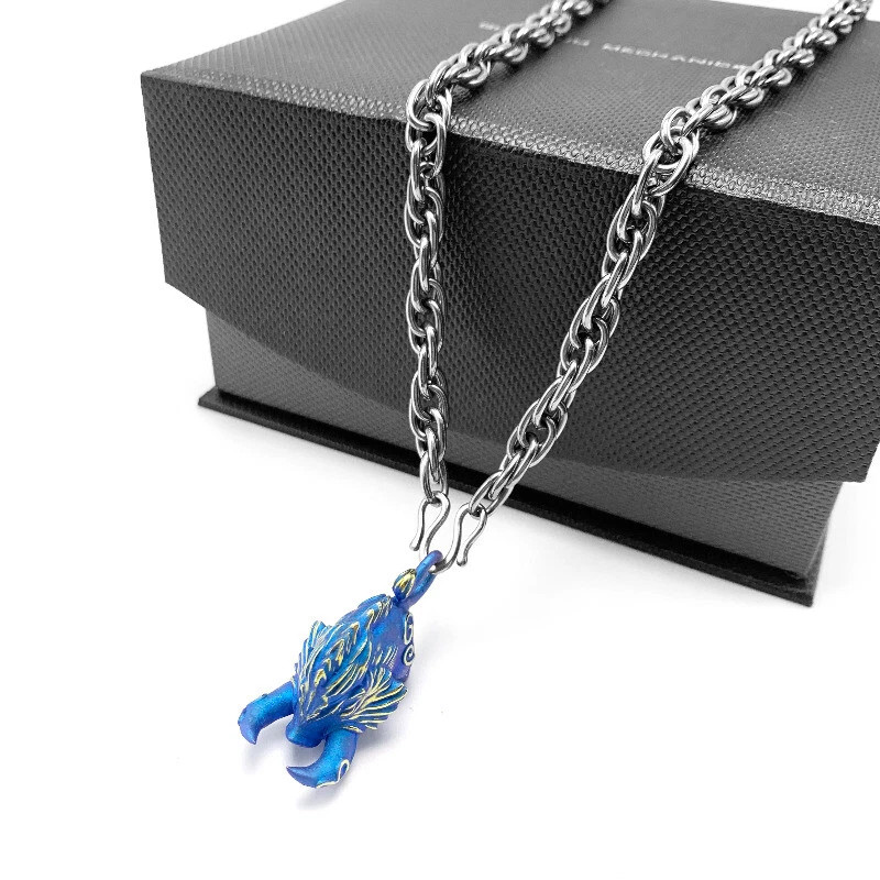 New Pure Titanium Twisted Necklace 7mm Wide Unisex Anti Allergic Super light