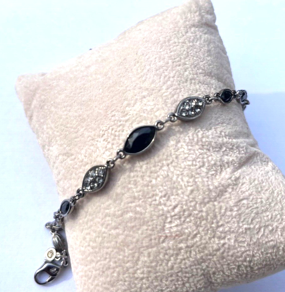 Swarovski Ruthenium Plated Crystal Bracelet 7 1/2″