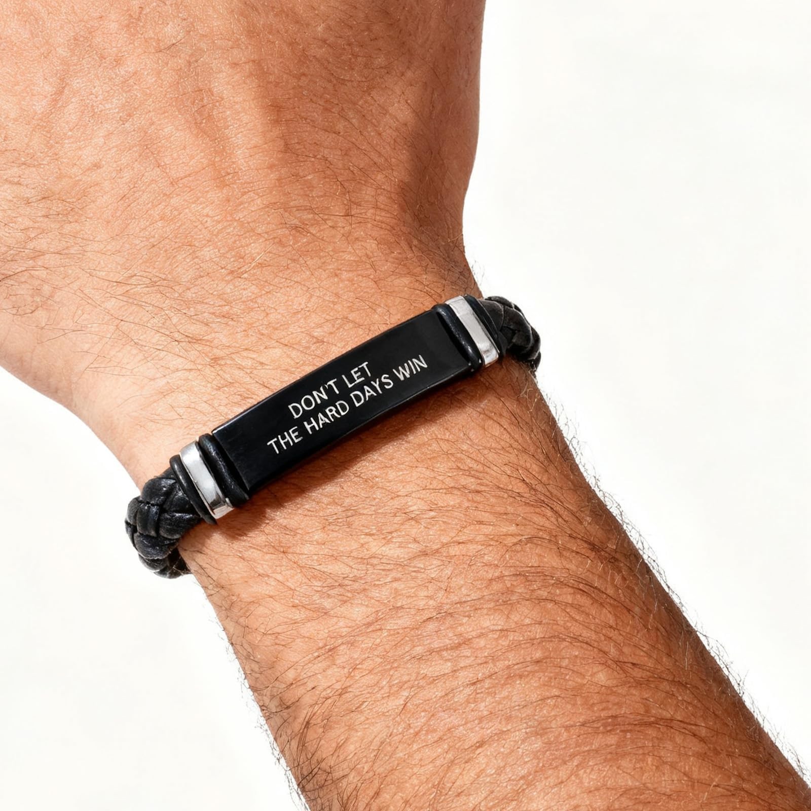 Dont Let The Hard Days Win Bracelet for Women Men Adjustable Engraved Bracele…