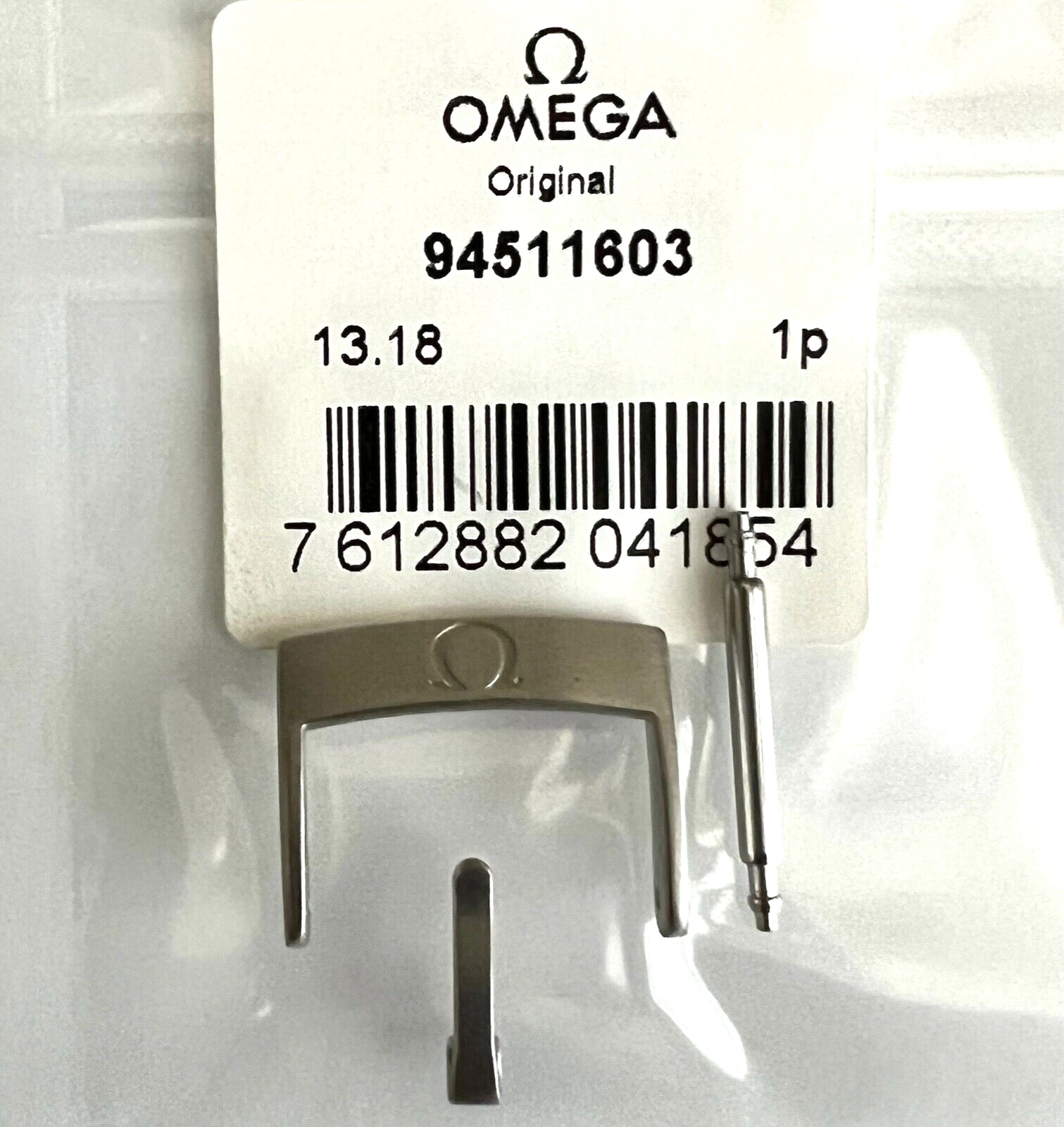 ORIGINAL OMEGA 16mm BRUSHED Silver CLASP #94511603 Fits 16mm Strap at Buckle End