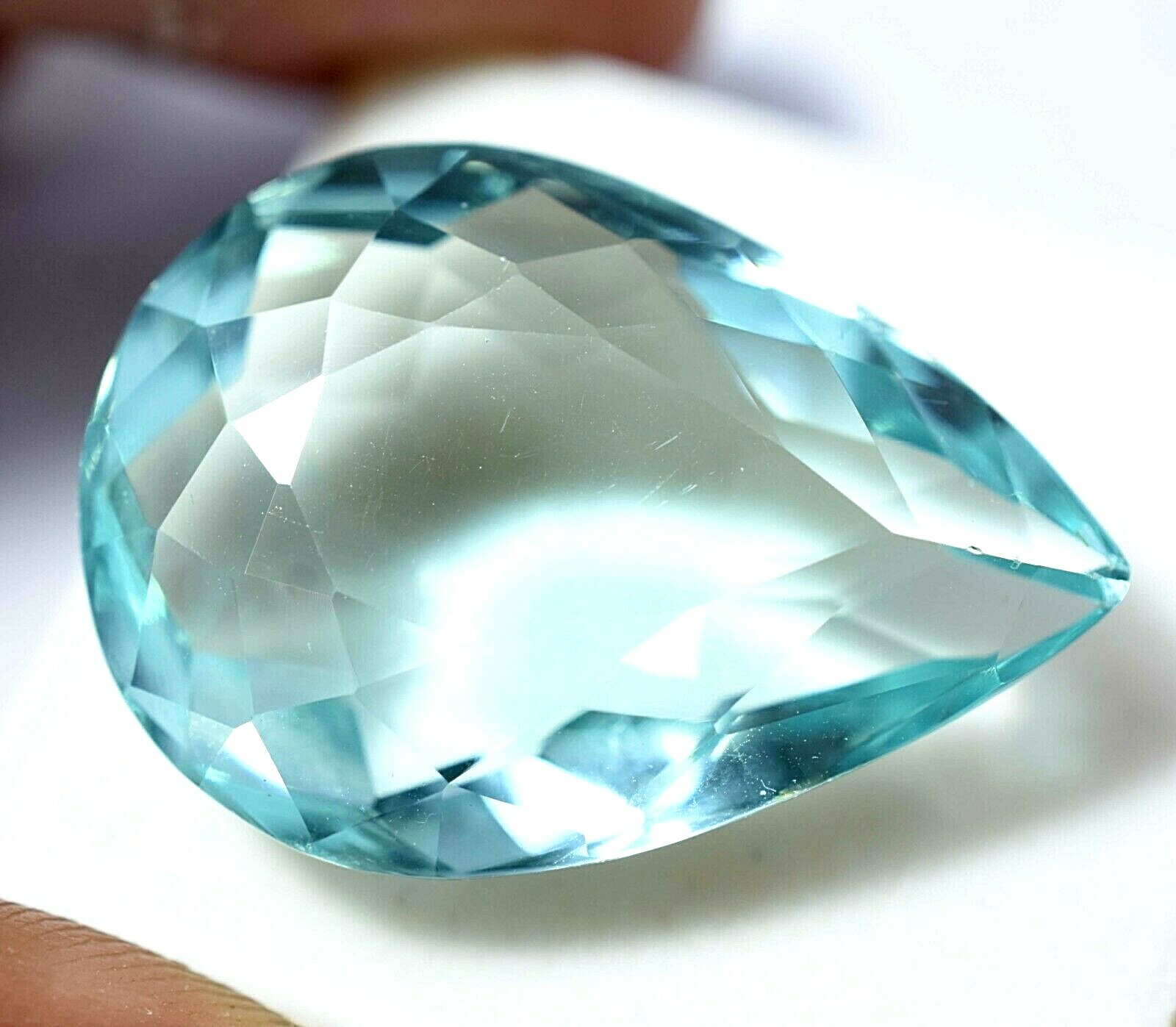 Lab Created AAA+ 48.45 Ct Blue AQUAMARINE Top Quality GGL Certified Gemstone