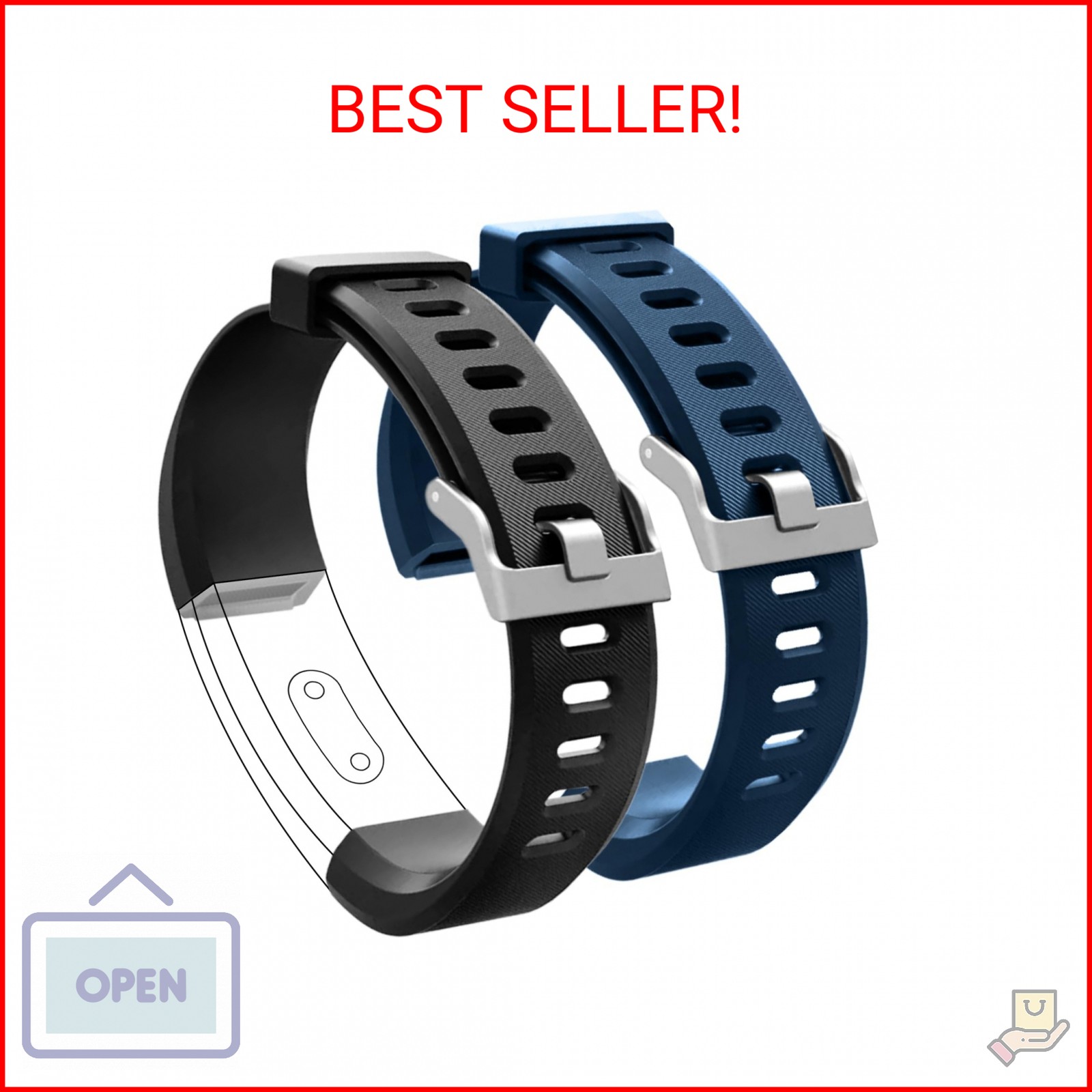 Watch Bands Compatible with ID115 Plus HR Fitness Tracker, Replacement Veryfit p