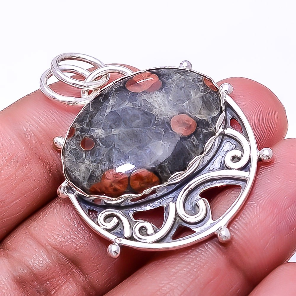 Peanut Obsidian – Sonora 925 Sterling Silver Pendant 1.68″ P29, Christmas Gift