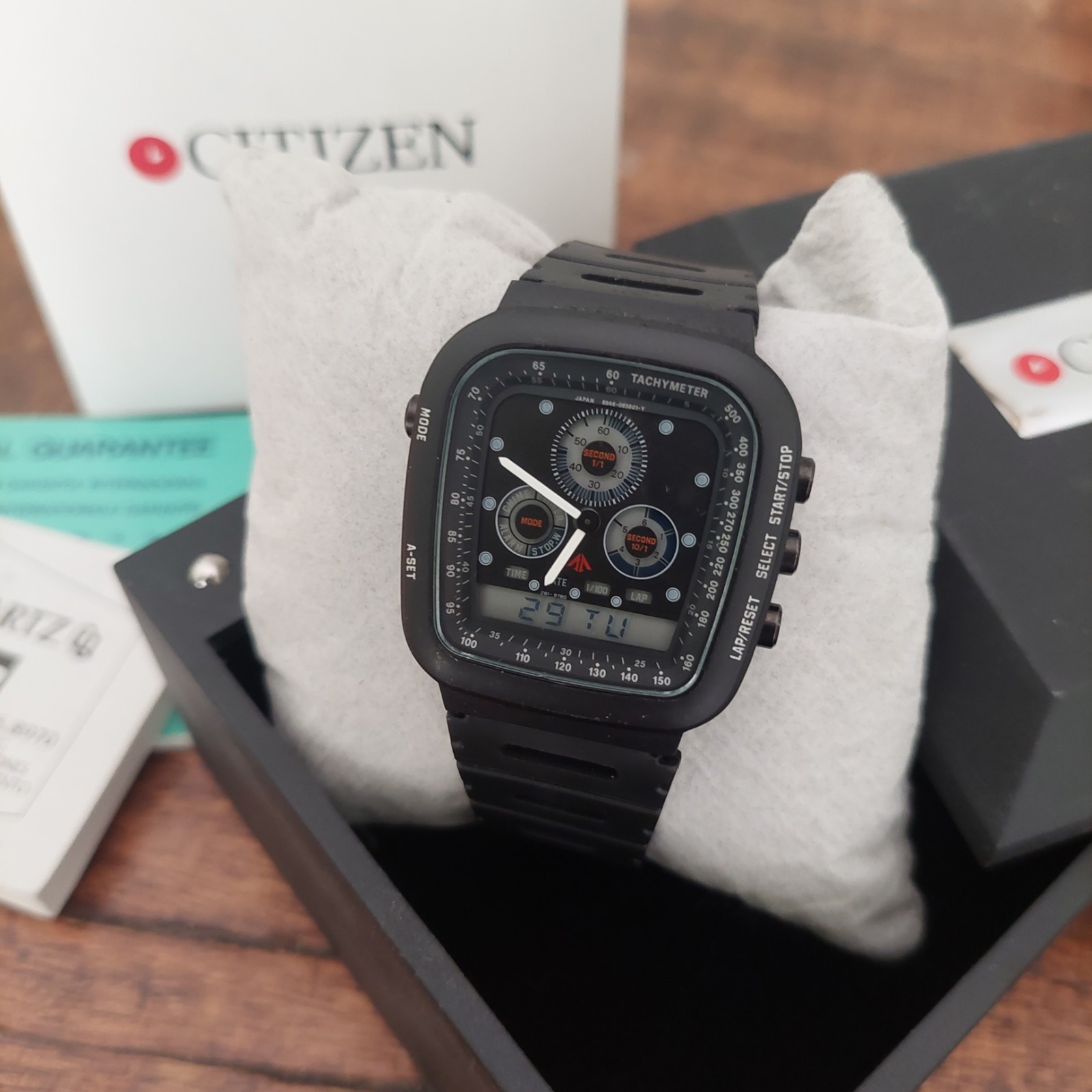 RARE Citizen 8946 ana/digit COMBO watch JAPAN Ful Set Vintage