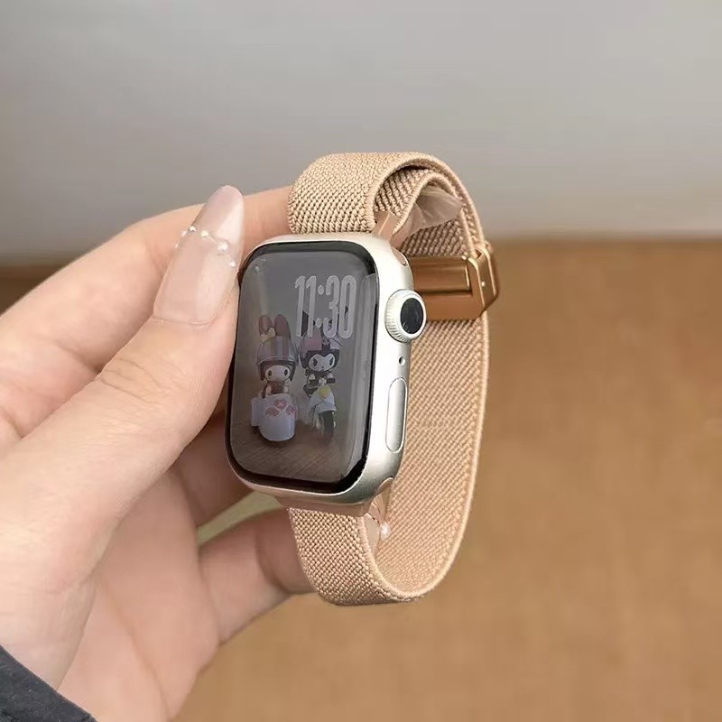 Suitable for Apple Watch/ Series 1-11/ Ultra/ SE-Magnetic Buckle Nylon Strap