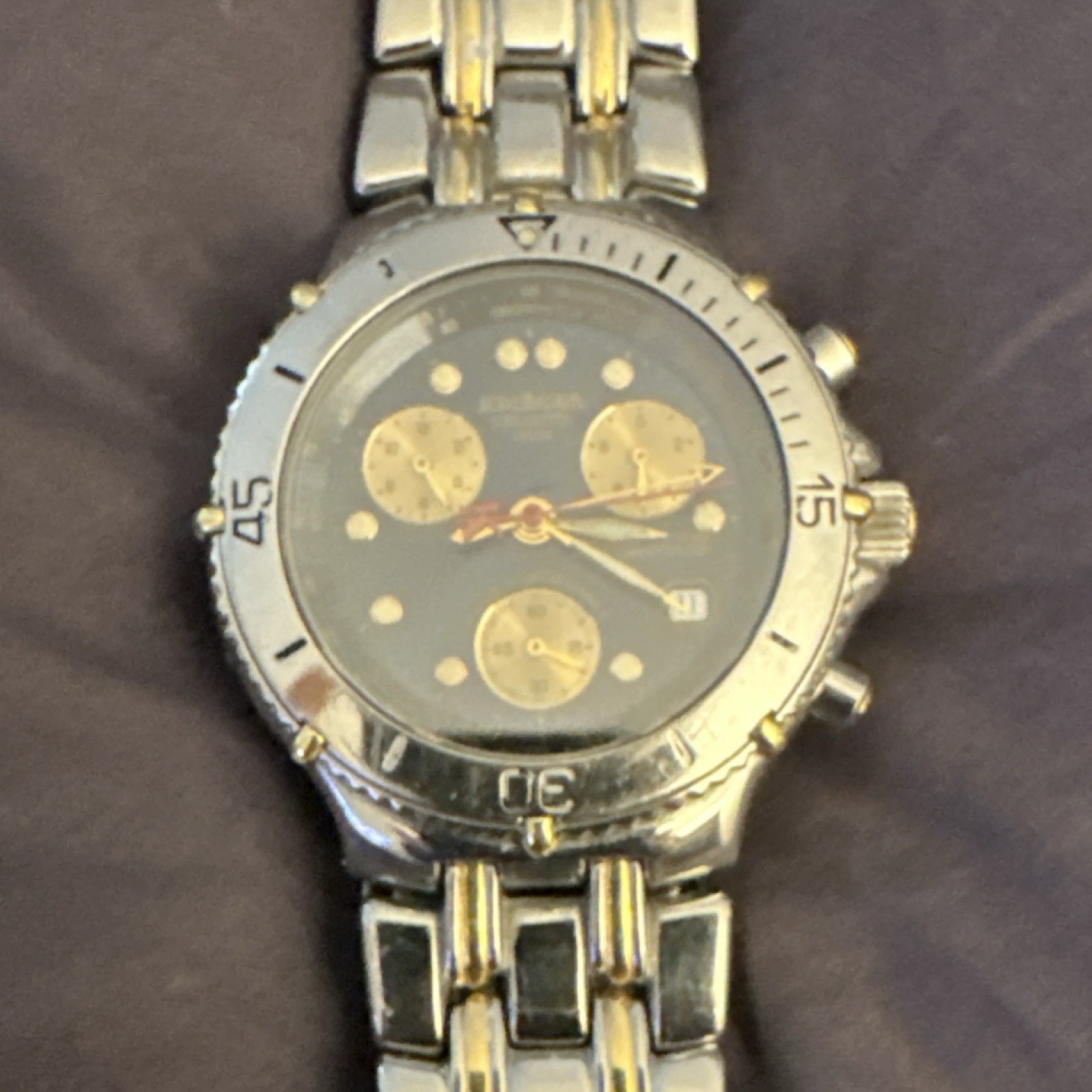 Krieger Swiss Chronometer Men’s Chronograph Stainless Steel 20 ATM Wristwatch