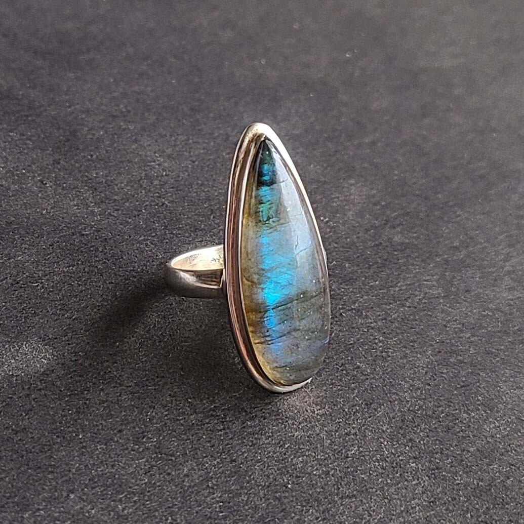 Natural Labradorite 925 Sterling Silver Handmade Fine Ring All Size Available