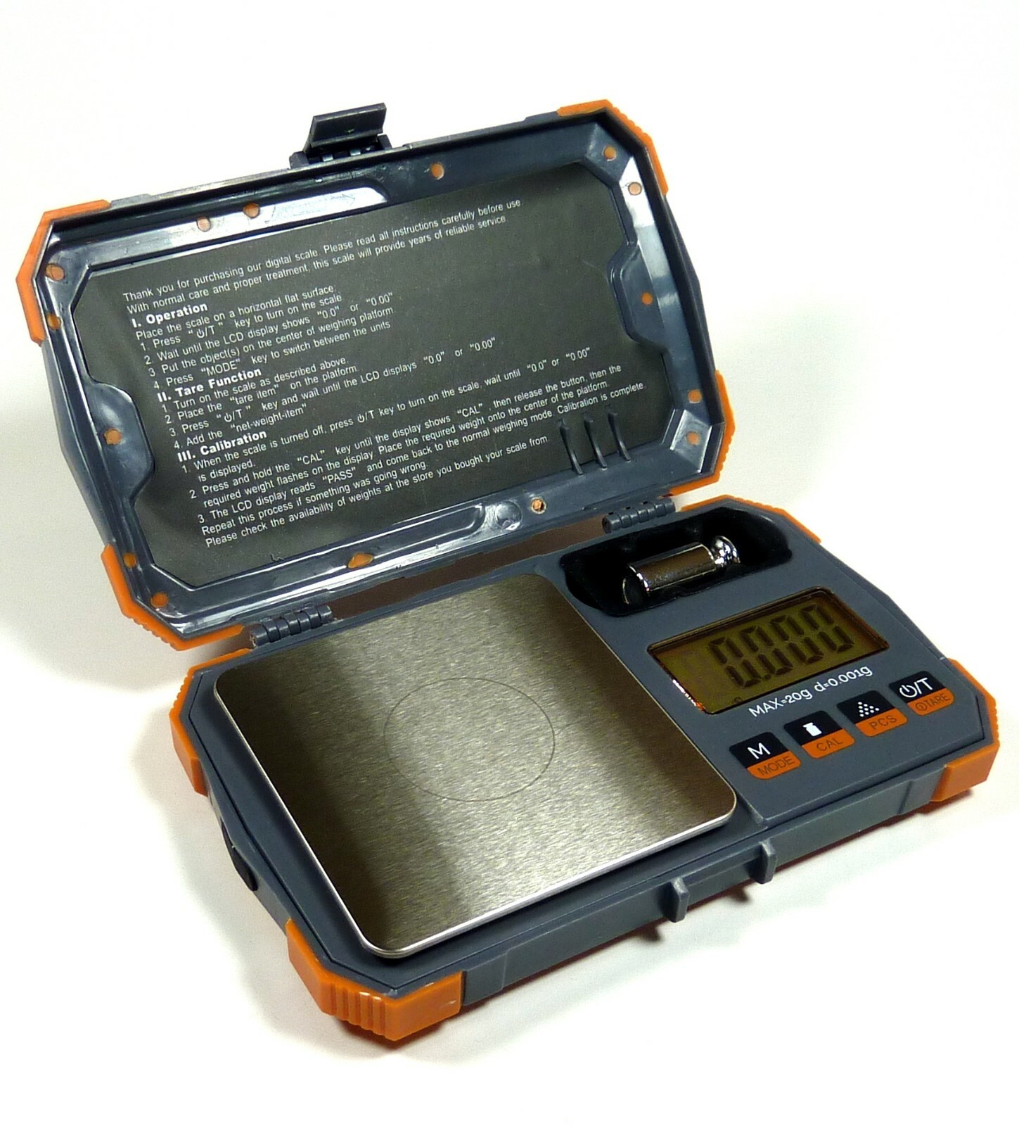 Pocket Digital Pocket Scale 20g x 0.001g Cal Weight Jewelry Gold Gram Herb Karat