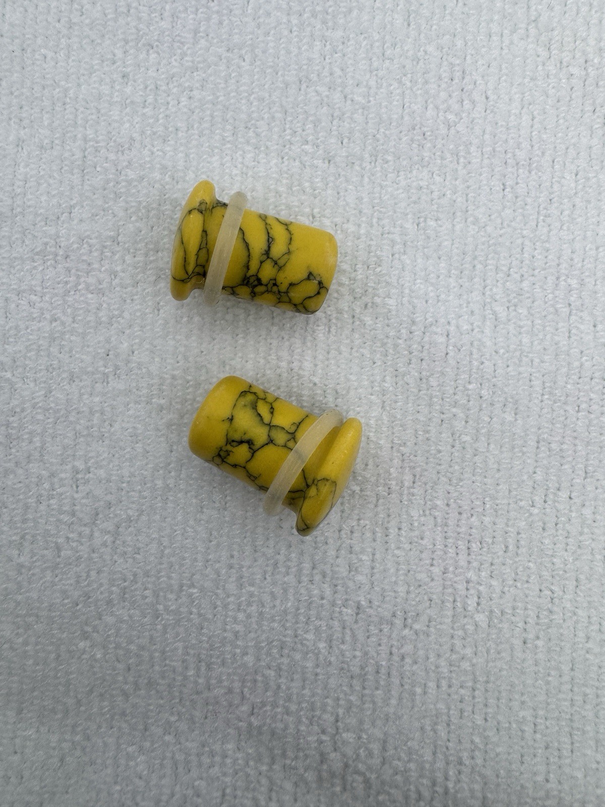7 Pair 00g 10mm Natural Stone Ear Gauges Forest Collection