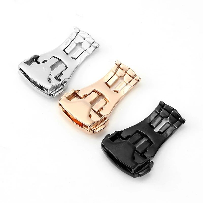 Metal Watch Buckle Folding Stainless Steel Deployment Clasp 16-20mm Bands Tools