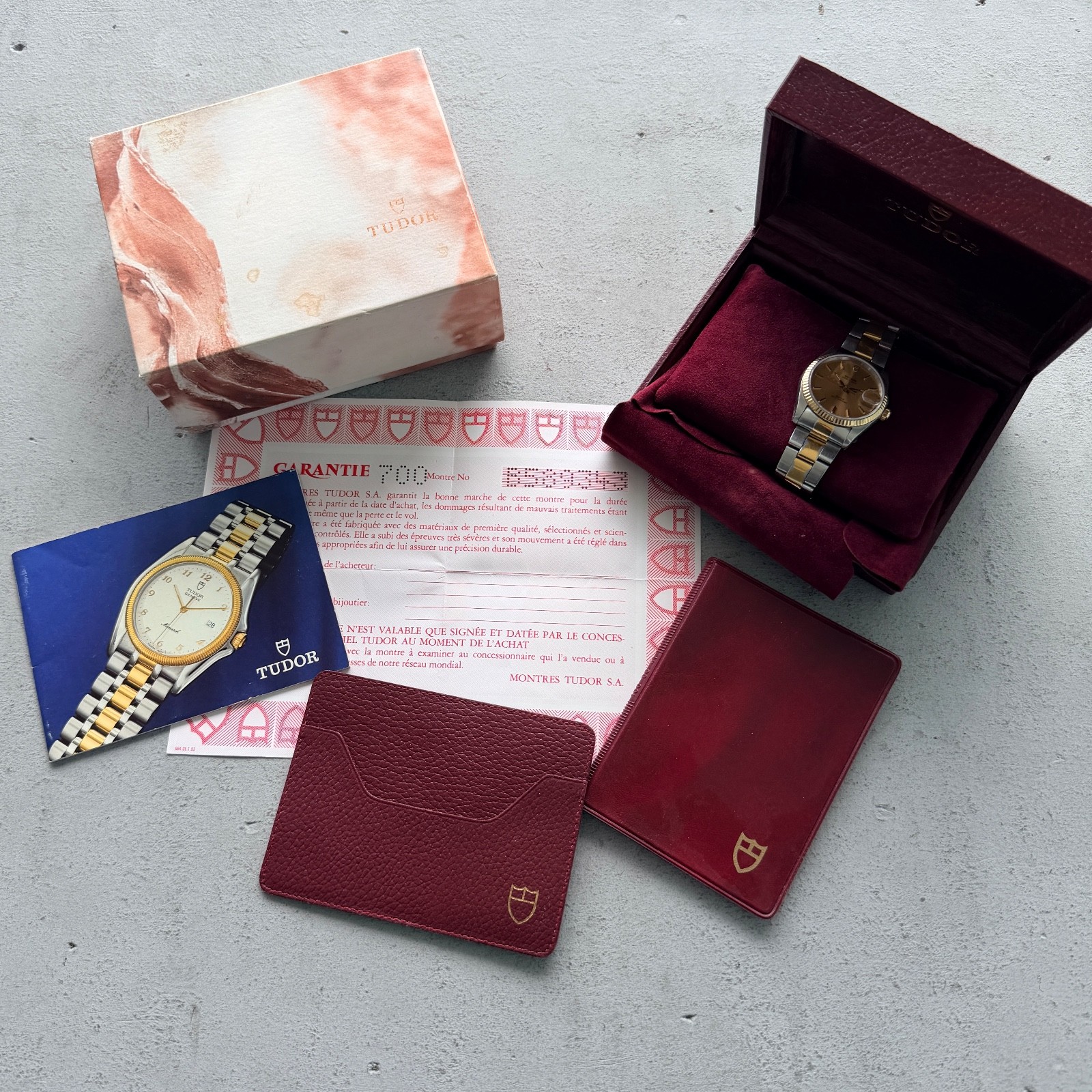 1994 Tudor Prince Date Two Tone champagne dial 74033 – Box Papers