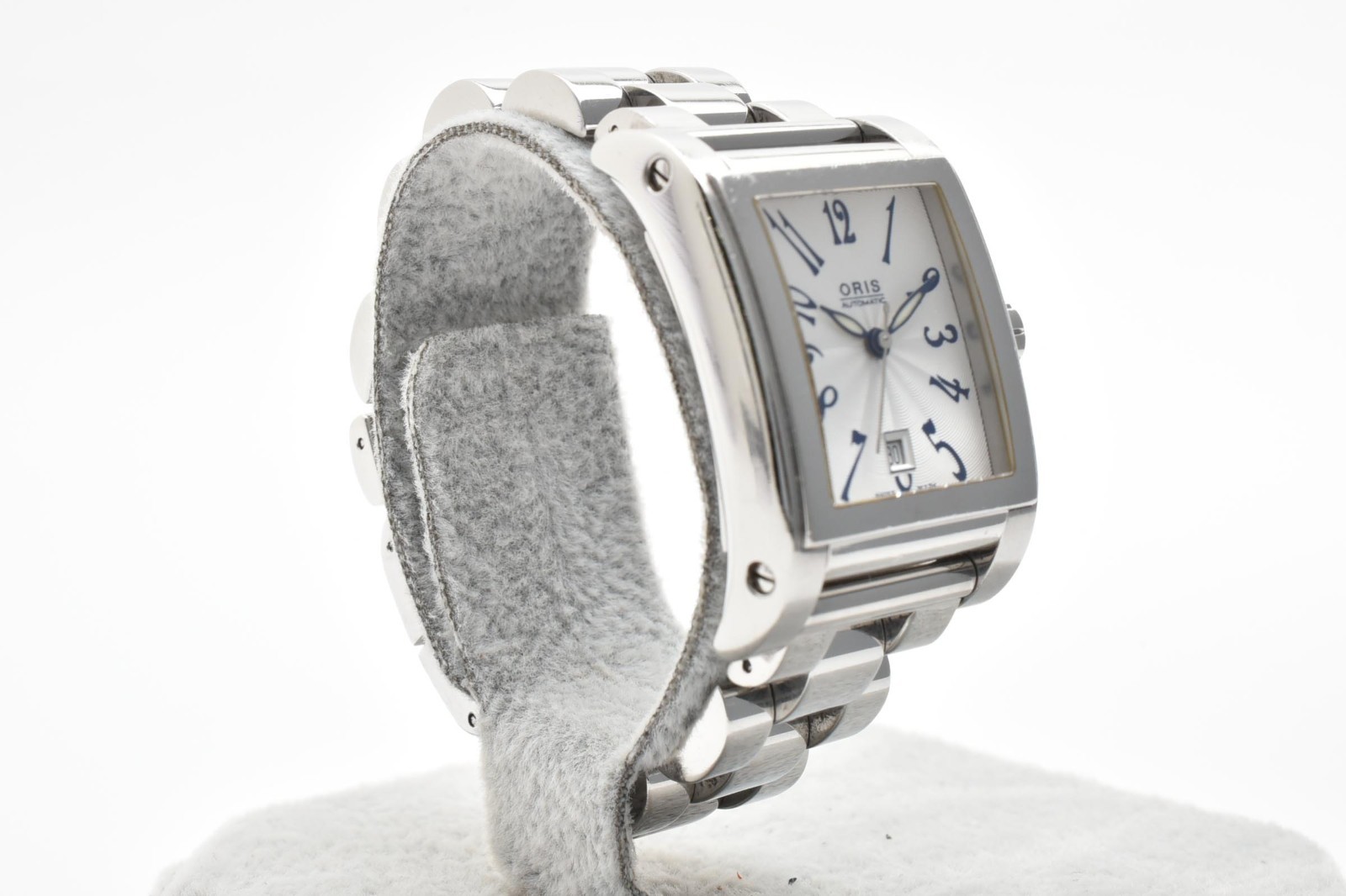 [Exc+5] ORIS 7525 Miles Rectangular Automatic White Dial Woman’s Watch JAPAN