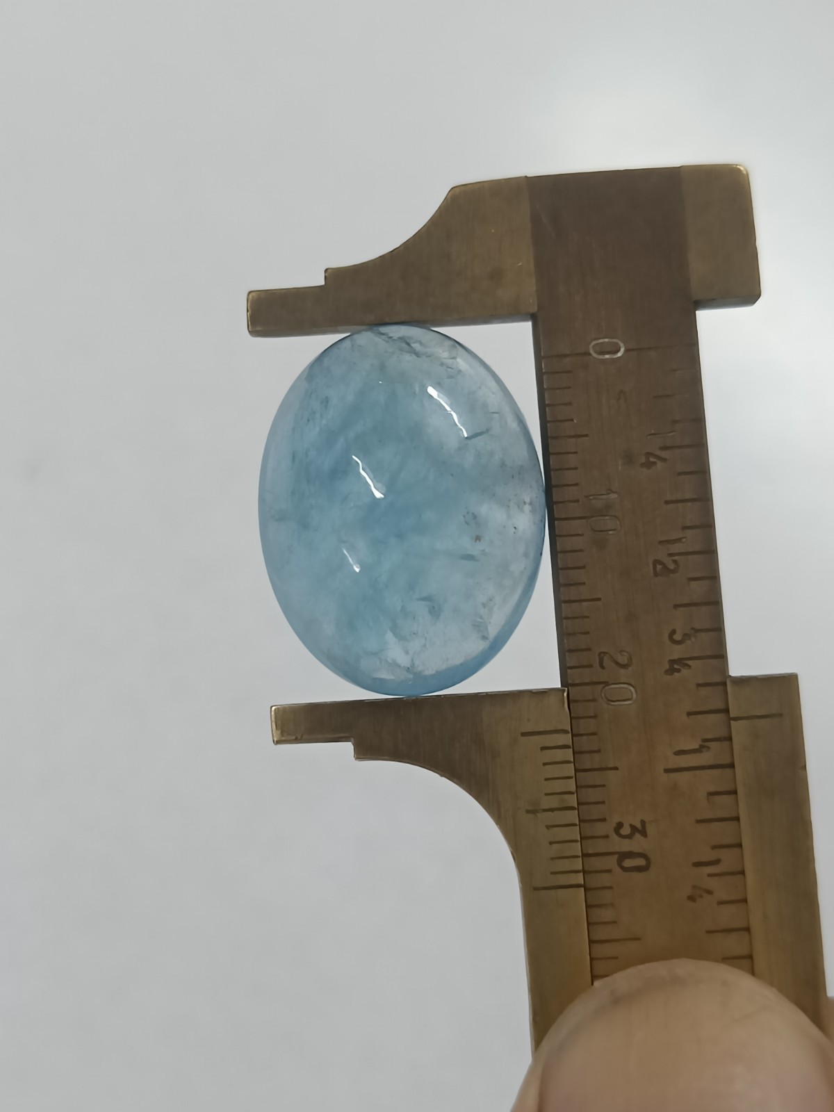 Aquamarine Dark Blue Color Oval Cab 17.5 x 22.5 x 9 MM 24 Ct Natural Gemstone