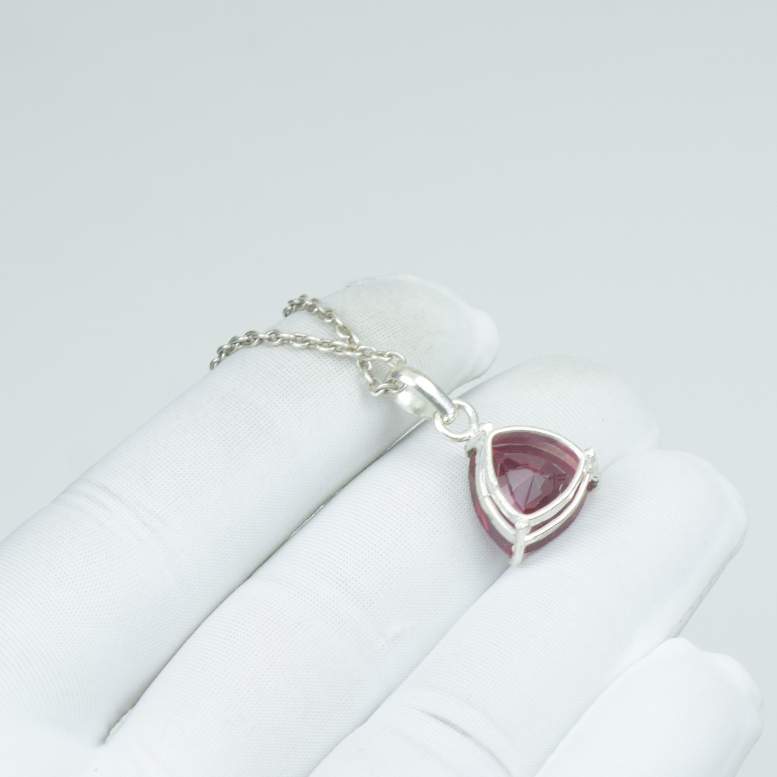 925 Healing Sterling Silver Garnet Necklace Jewelry, July Birthstone Gift,