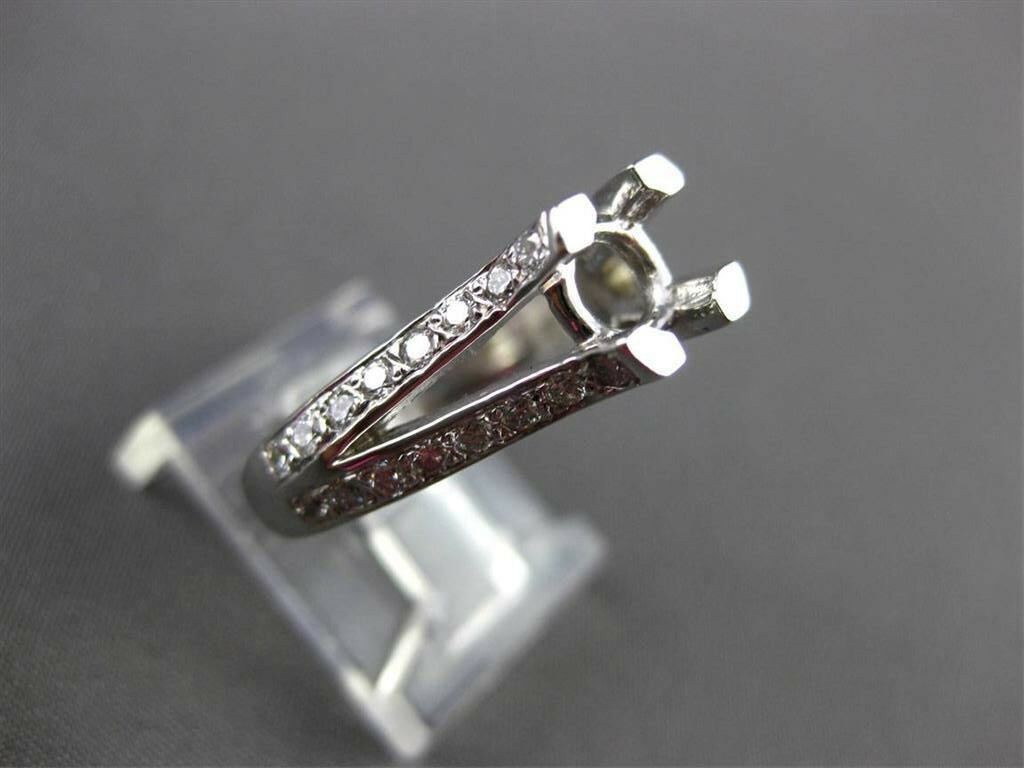 ESTATE .64CT DIAMOND 14K WHITE GOLD 3D TENSION SEMI MOUNT ENGAGEMENT RING #17691