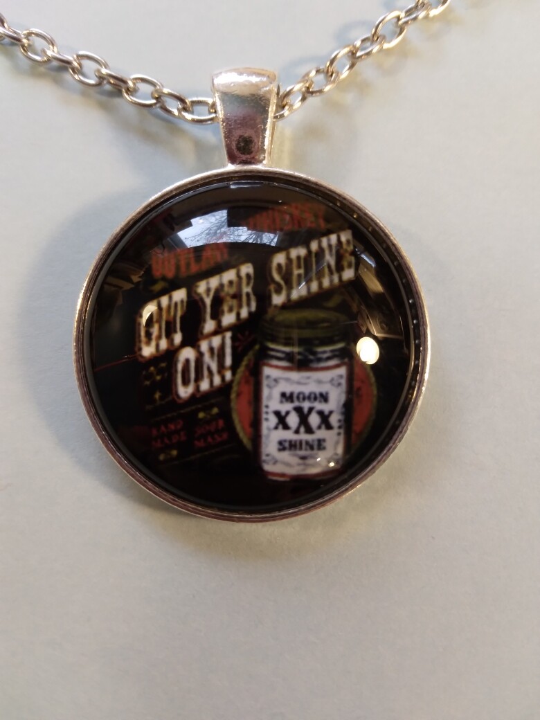 Get Yer Shine On pendant on 19 1/2 inch Silver Necklace 249662