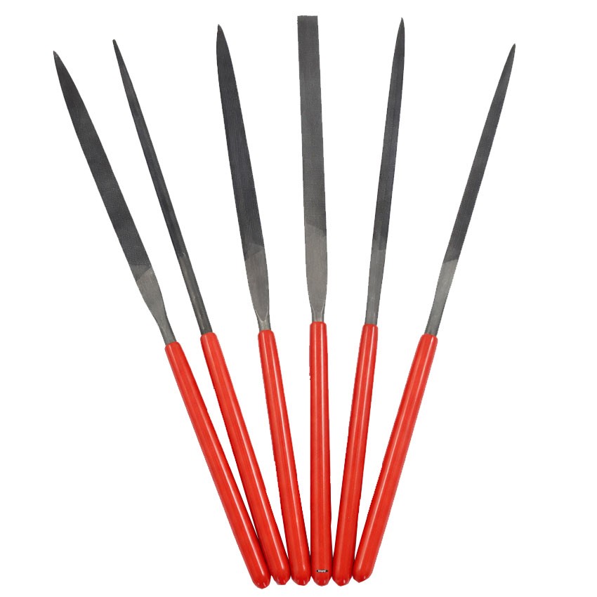 6-Piece Needle File Set Fine Cut Hardened Steel Jewelry Craft Hand Files
