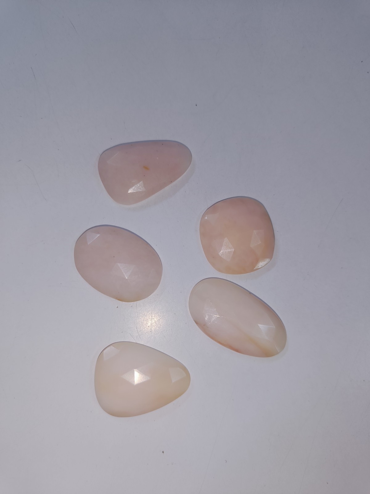 Pink Opal Pink Color Fancy Shape Rose Cut 5 Pc. 71 Ct Natural Gemstone