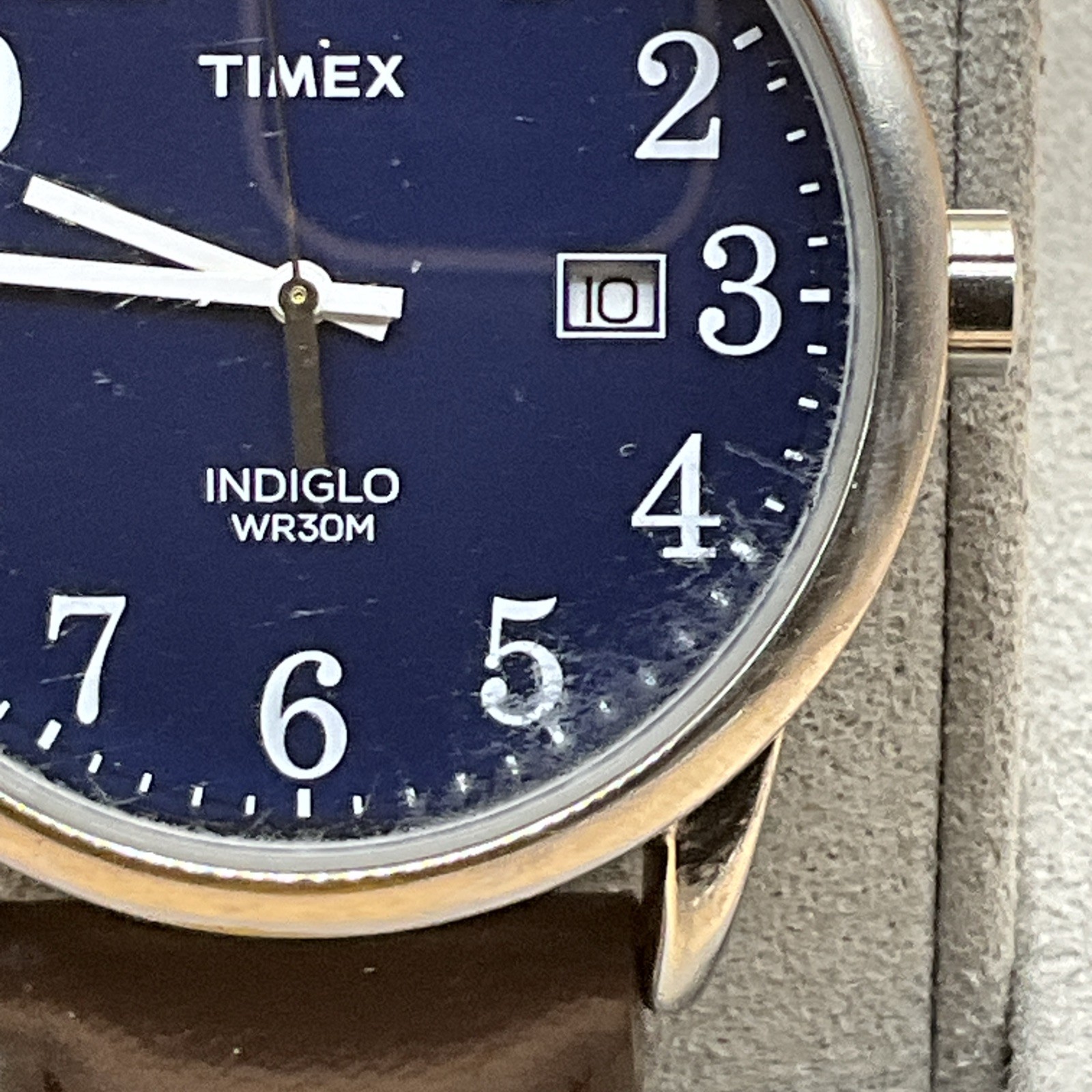 Timex TW2P75900 Men’s Easy Reader 38mm Leather Strap Watch Light-up Tested