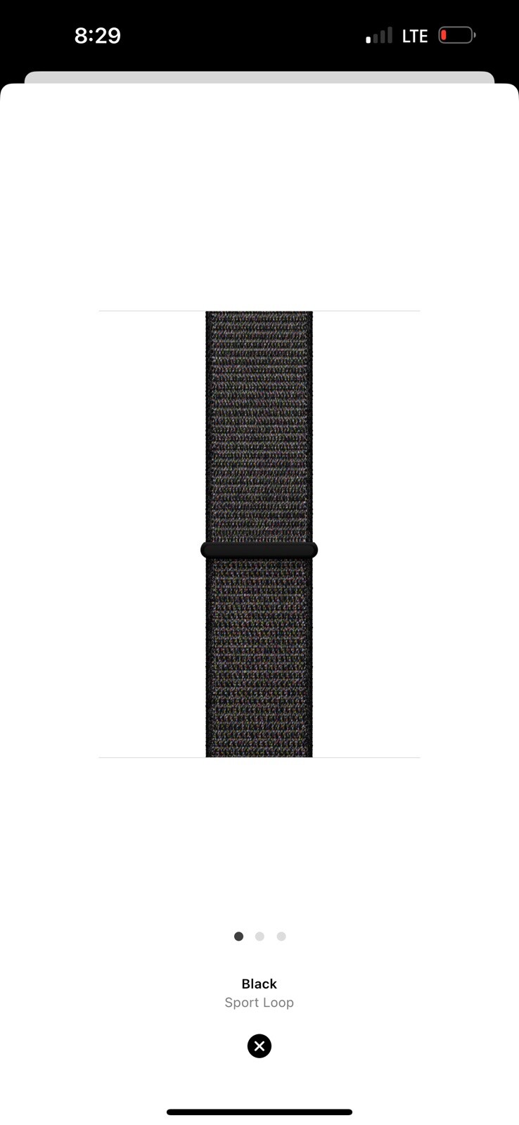 Apple Watch Sport Loop 44mm (42/45/46/49) Genuine OEM Black Used