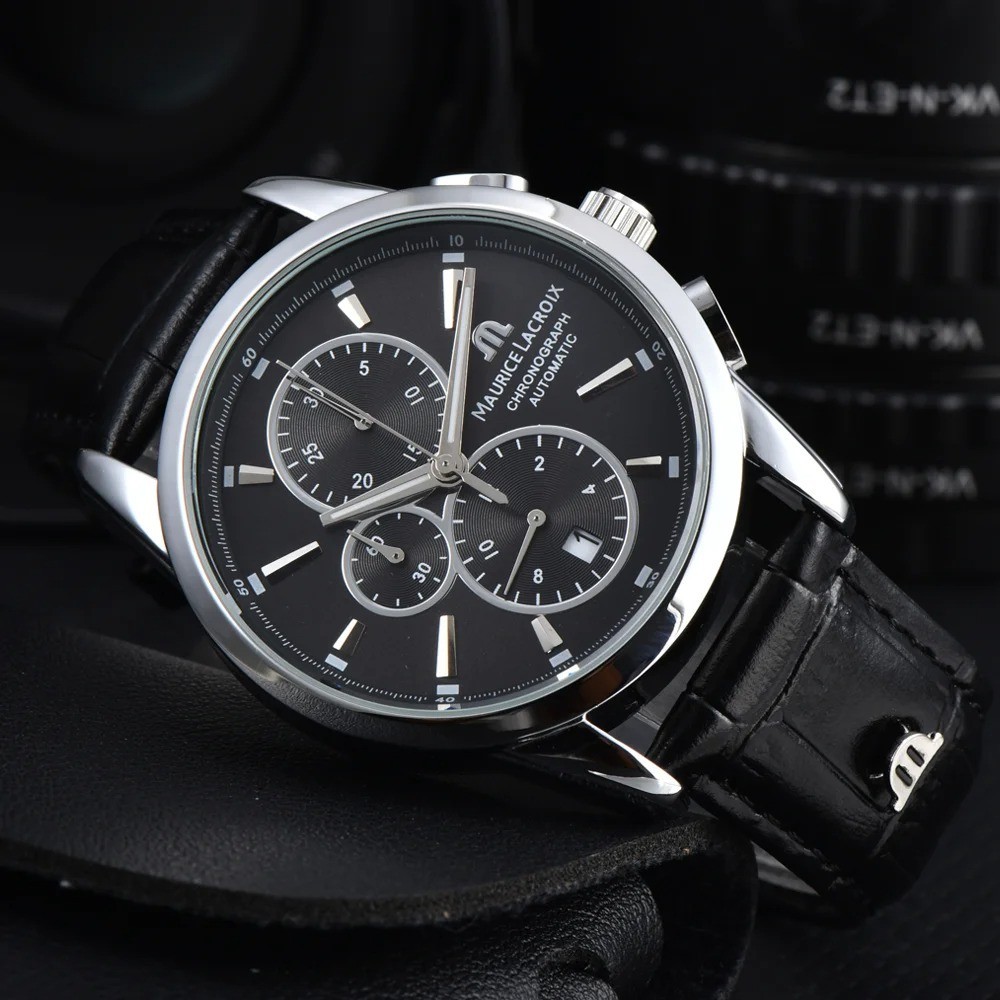 Maurice Lacroix Brand Watches for Mens Multifunction Chronograph WristWatch Gift