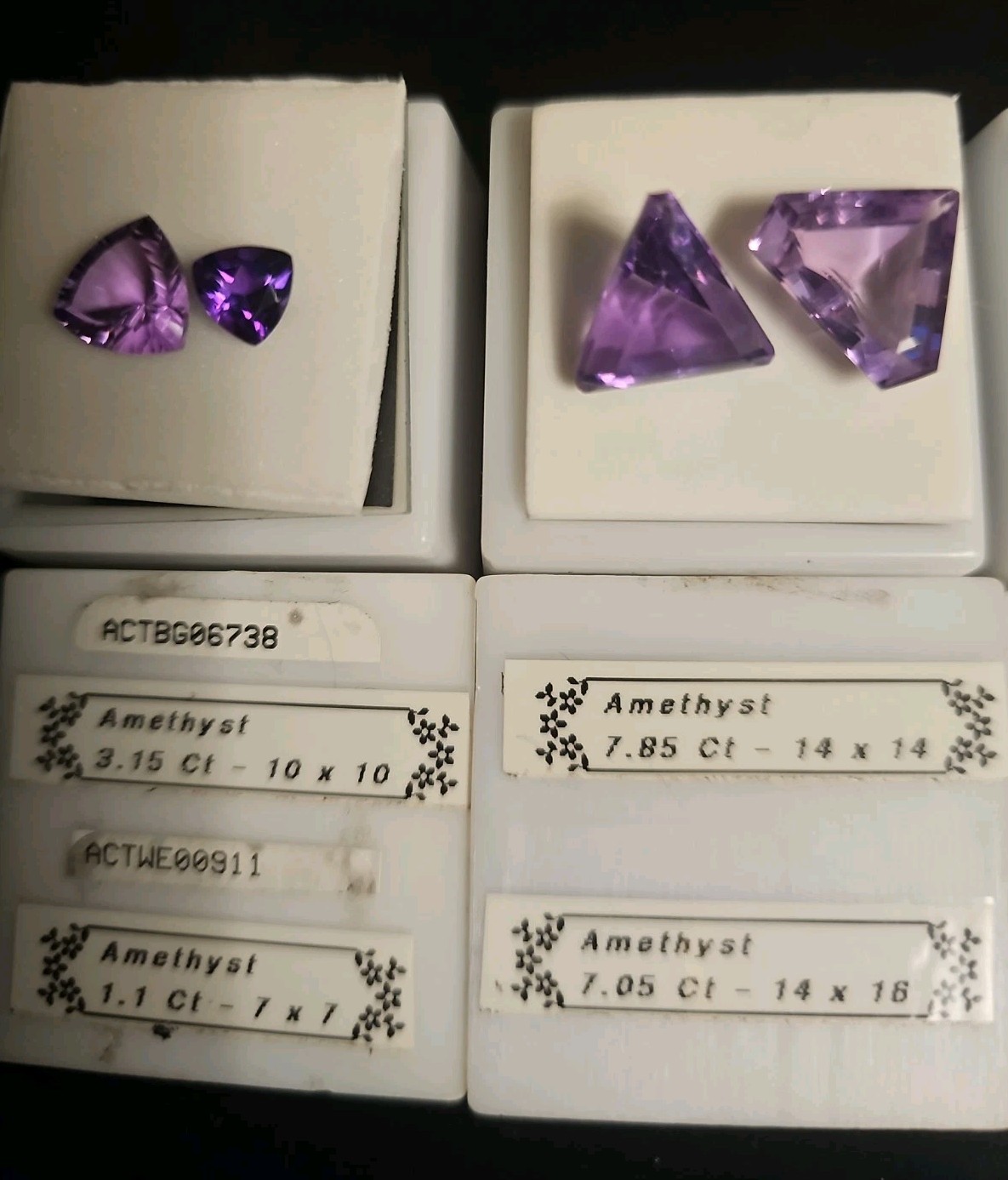 6 AMETHYST purple Loose Gemstones Several SHAPES 10.7, 7.85, 7.05, 1.1, 3.15, CT