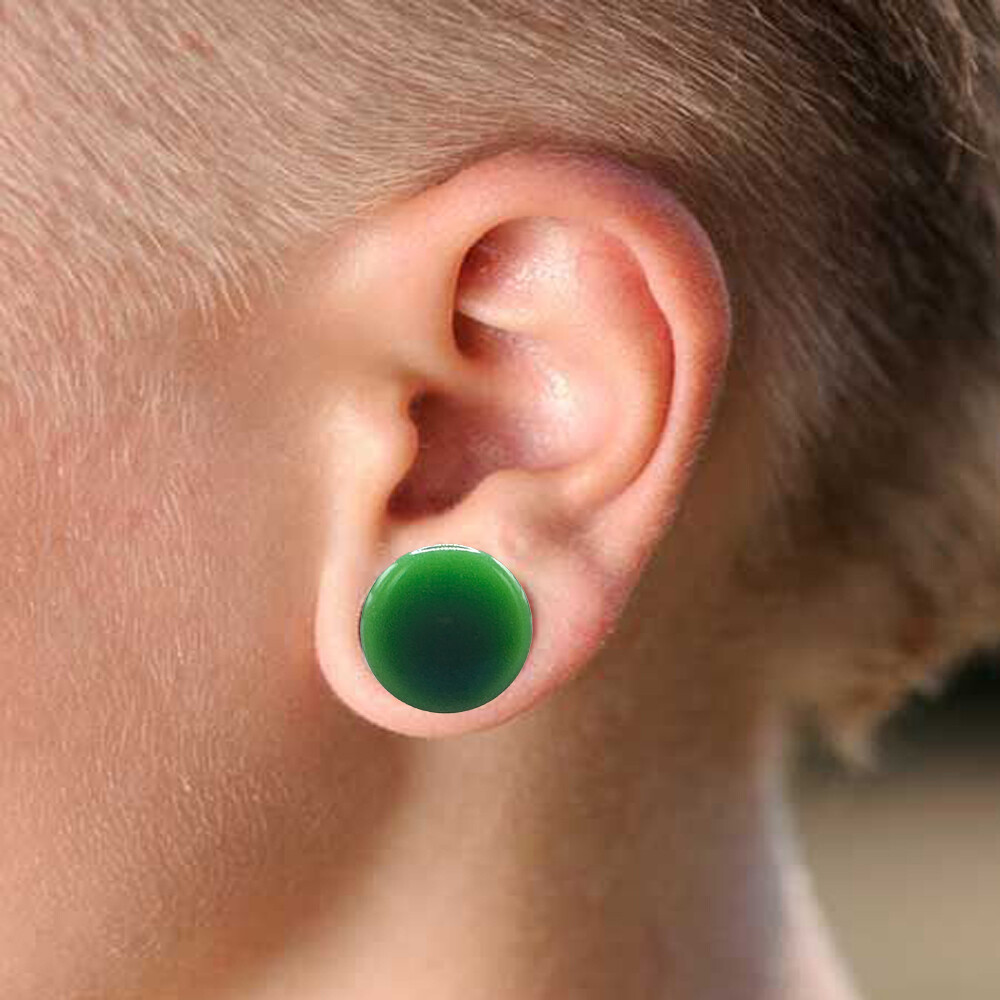 6 Pairs of Single Flare Stone Ear Plugs Silicone Expander Gauges 8ga – 5/8 E554