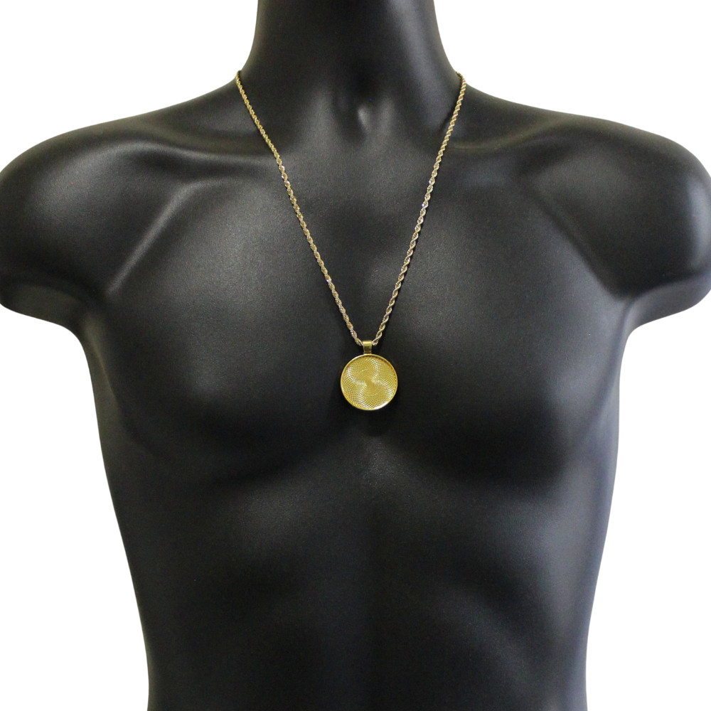Picture + Glass Photo Pendant Gold Plated Stainless Steel Necklace Jewelry