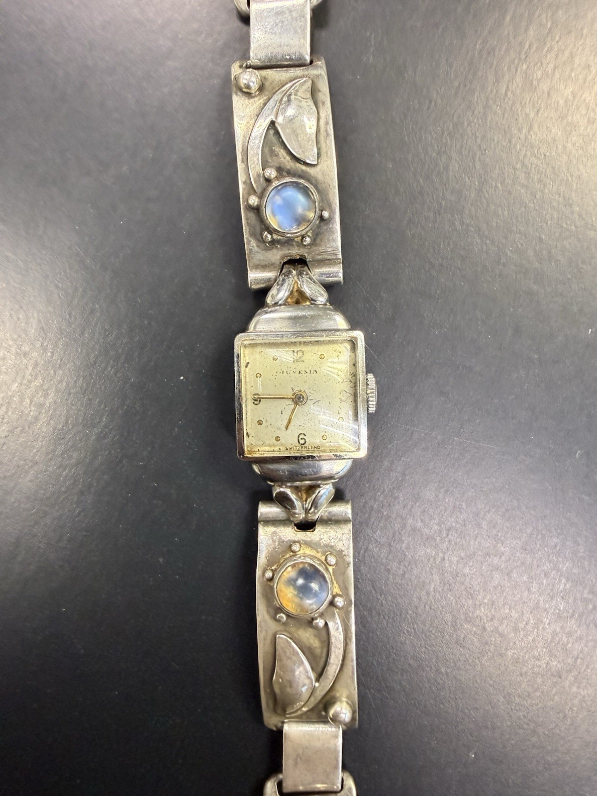 Rare Vintage Sterling Silver Georg Jensen Juvenia Bracelet Watch. Circa 1950’s.