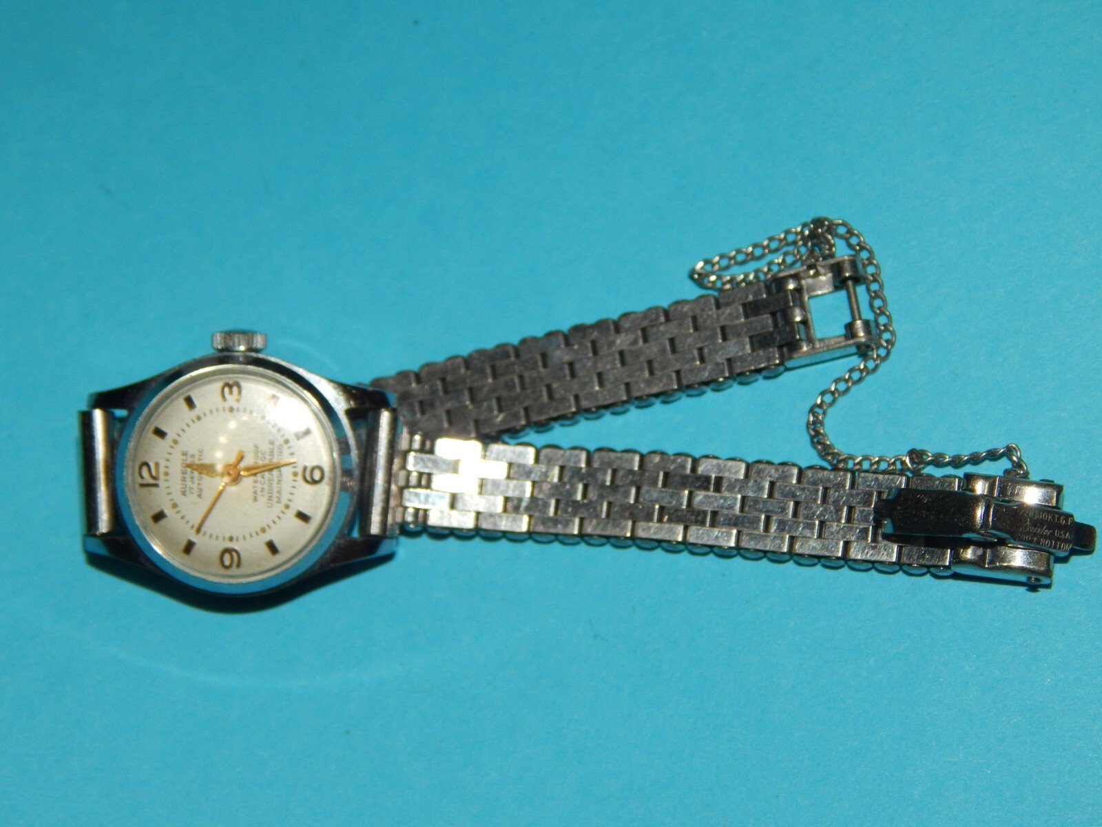 Vtg Aureole Mechanical Watch, Needs Repair; 10k Gold Filled Bracelet by Kreisler