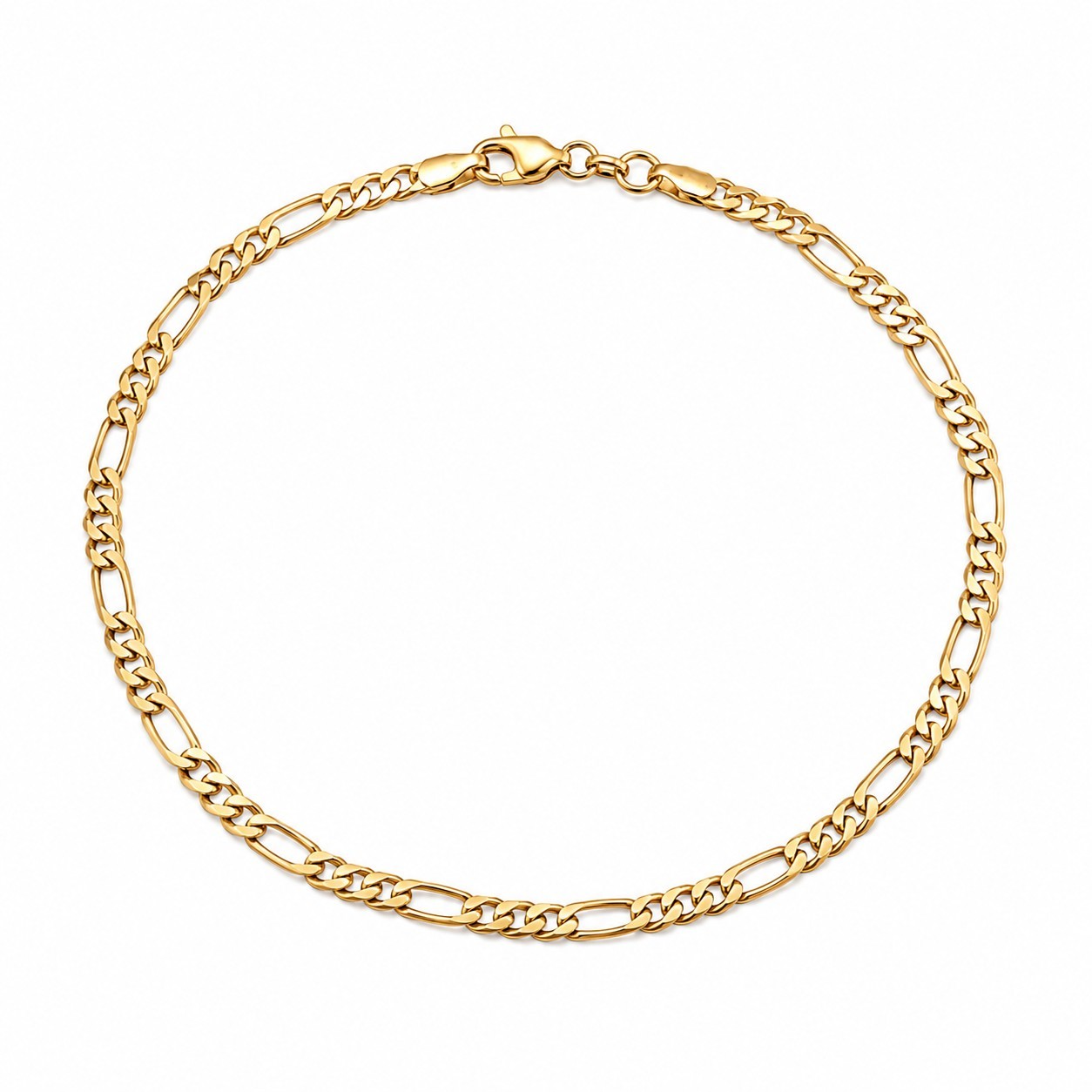 14K Gold Filled Anklet Bracelet 10″ 3mm Figaro Chain Anklet for Women Elegant…