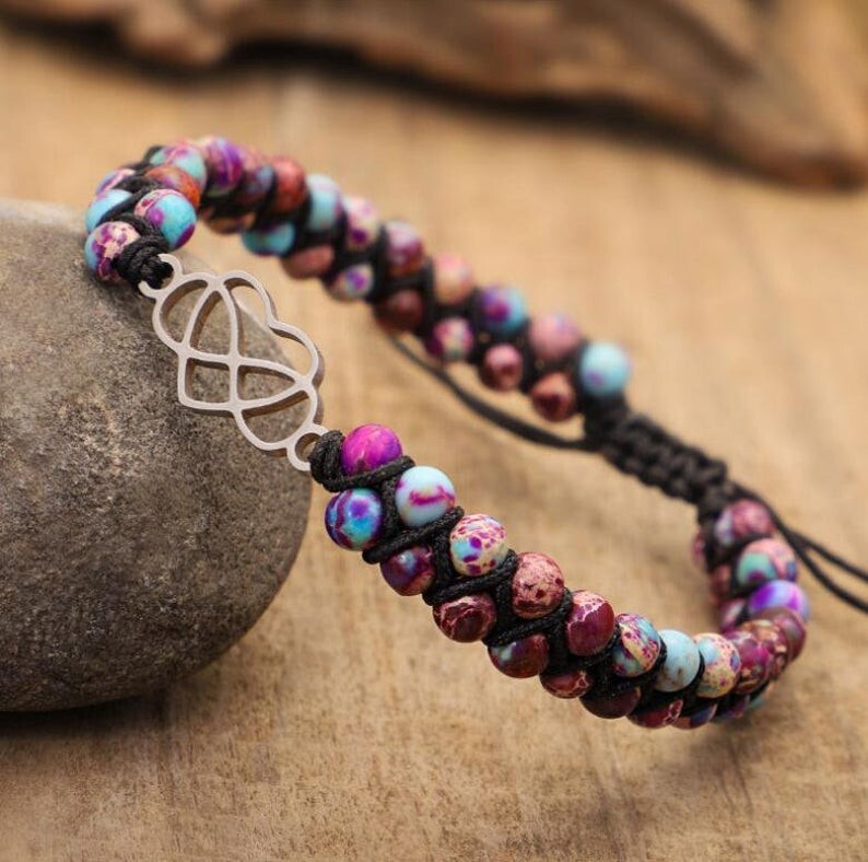 Handmade Braided Natural Stone Healing Reiki Women Girls Bracelet Lover Gifts