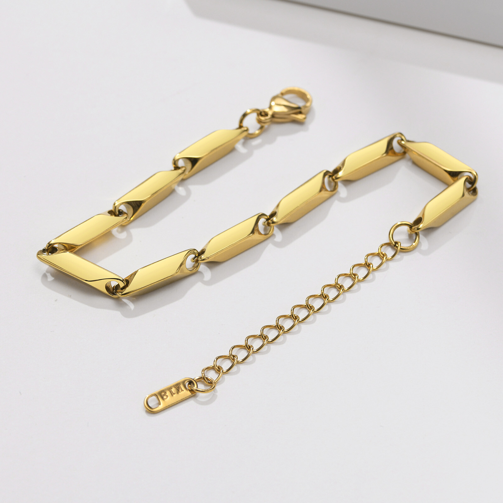 Fashion Jewelry Gold Silver Or Black Link Chain Stainless Steel Bracelet 1-73