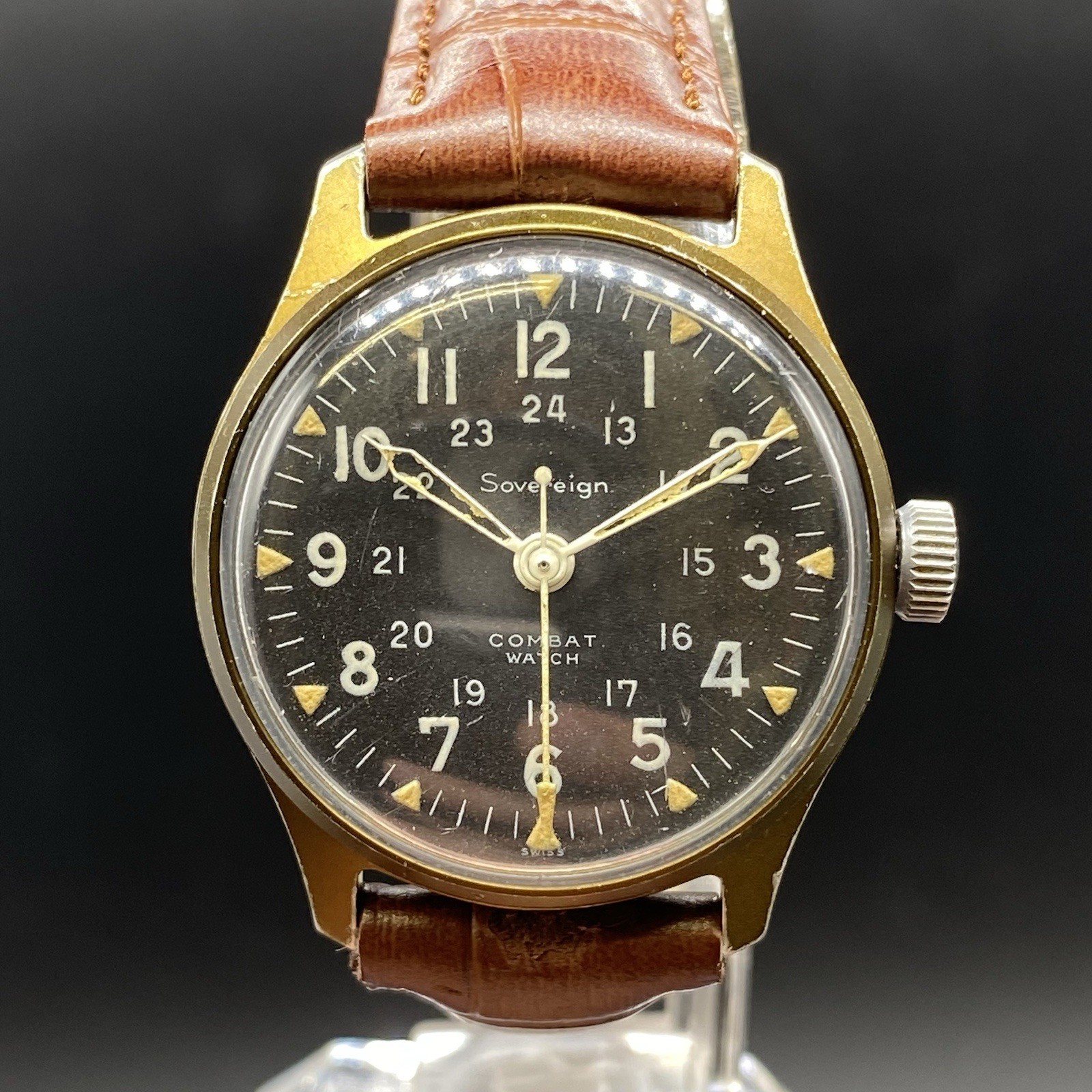 Vintage Sovereign Combat One Jewel Swiss EB 8800 Watch Mechanical