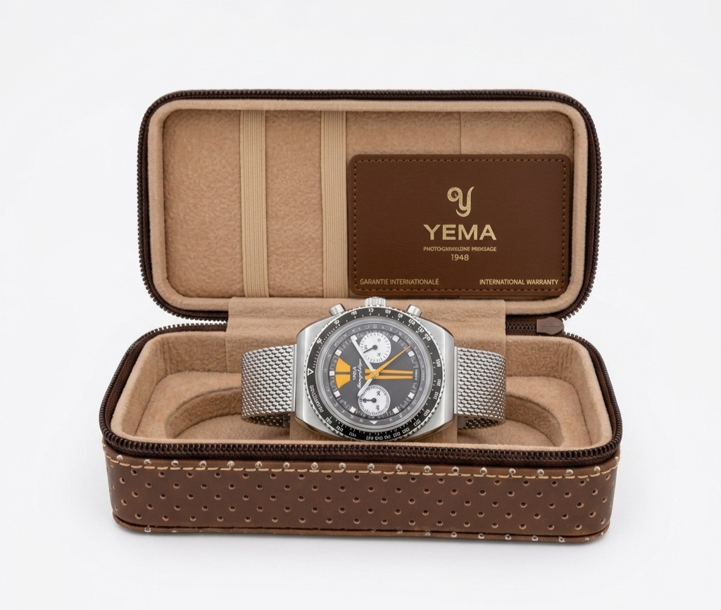 Yema Meangraf Super Y70 YMHF1576-CM Chronograph 39mm Grey Dial Full Set 2021