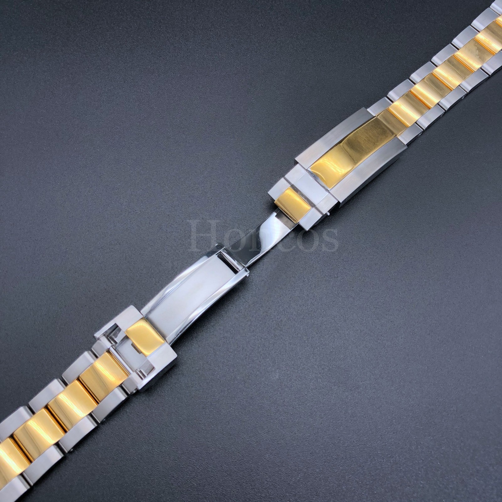 OYSTER WATCH BAND BRACELET FITS FOR ROLEX 1601 1603 16613 GOLD/SS 20MM FLIP LOCK