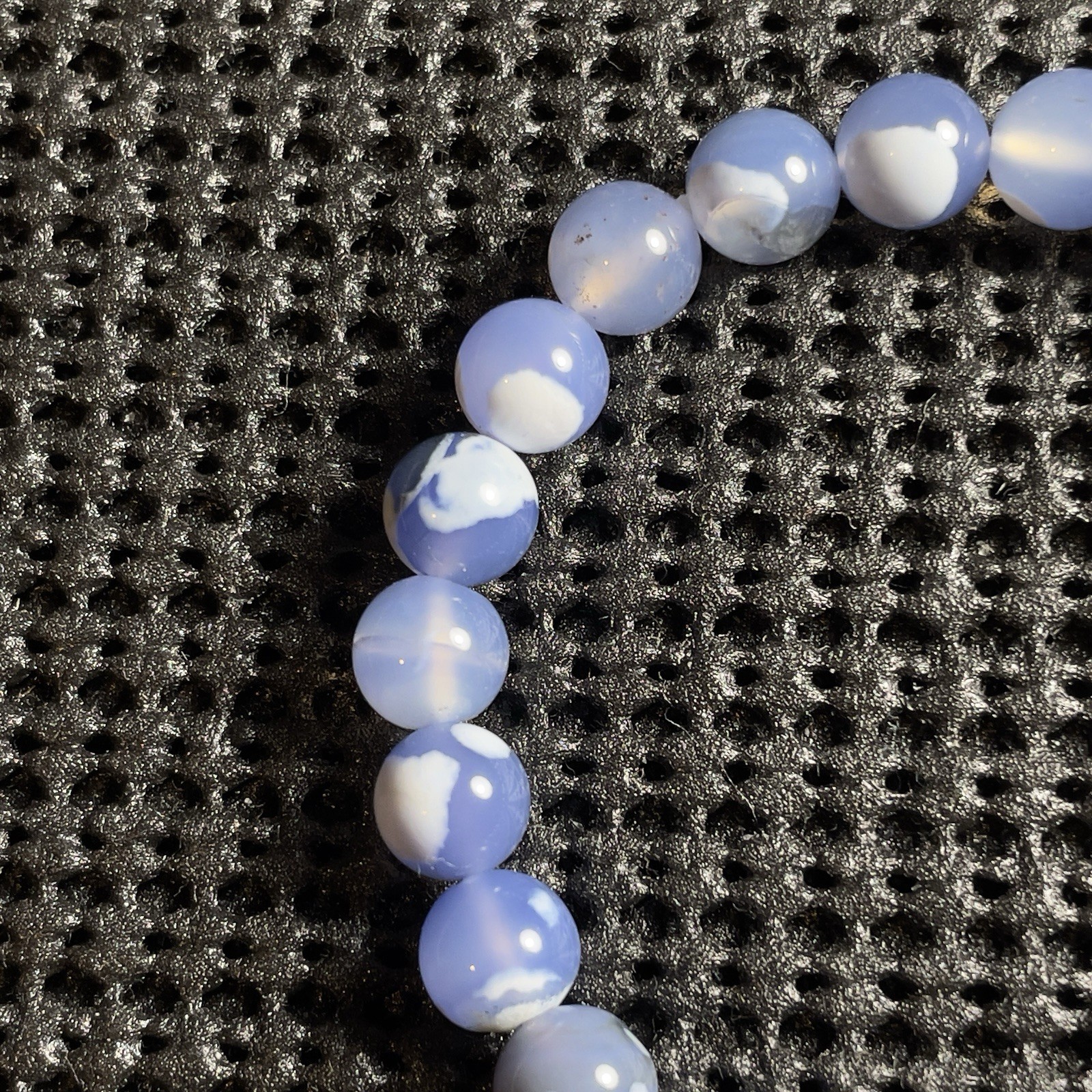8mm Sky Agate Blue White Agate Bracelet Gift for Women Healing Jewelry Chakra