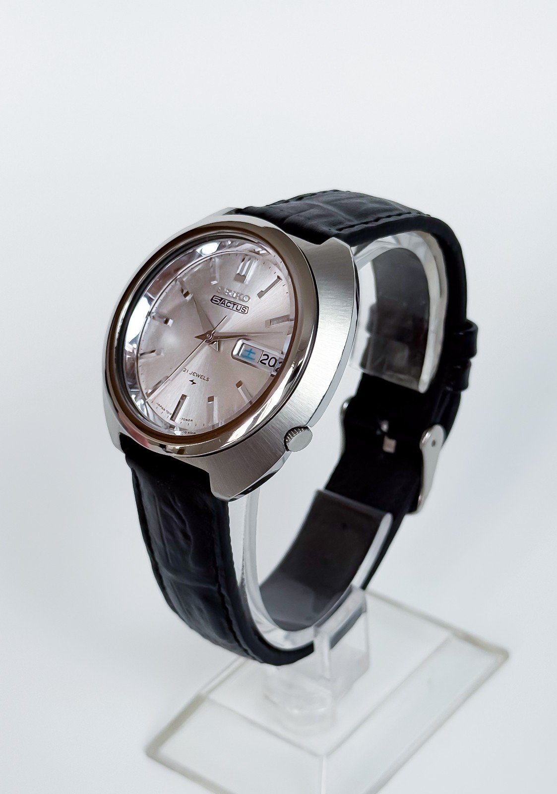 Seiko 5 Actus 7019-7020 Sunburst Silver Dial