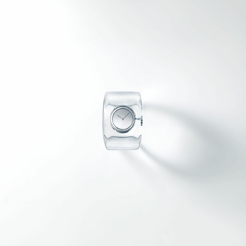 ISSEY MIYAKE NYAS001 O-Bold bangle Wrist Watch Clear Tokujin Yoshioka NEW