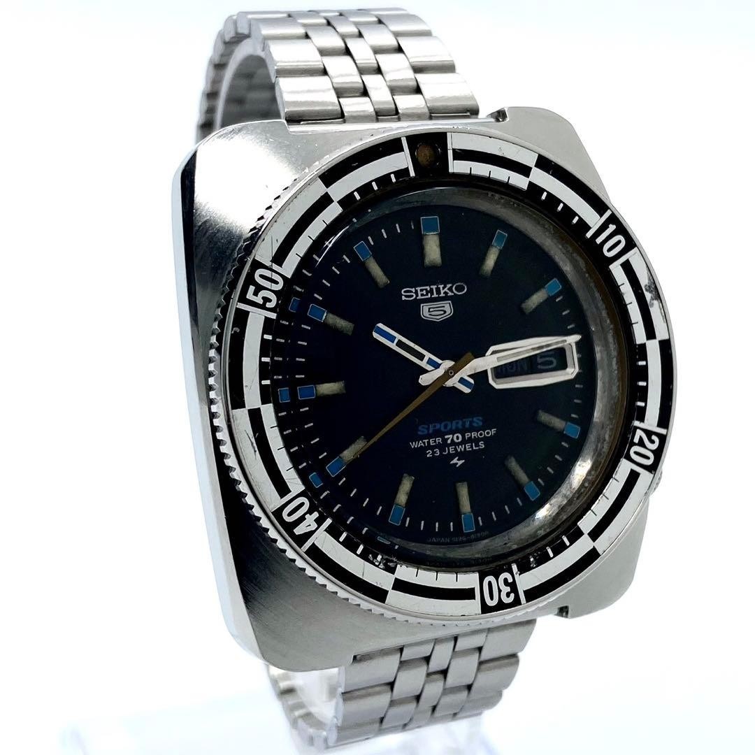 Seiko 5 Sport Rally Diver 5126-8130 Automatic 1969 Rare Black Dial Men’s Watch