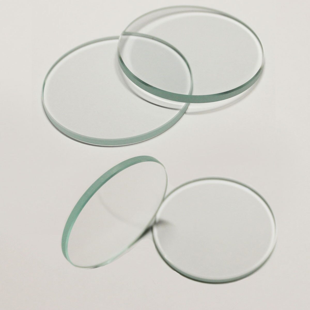 2X 2.5mm Watch Crystal 27-45mm Flat Round Mineral Glass Watchmaker Repair Tools