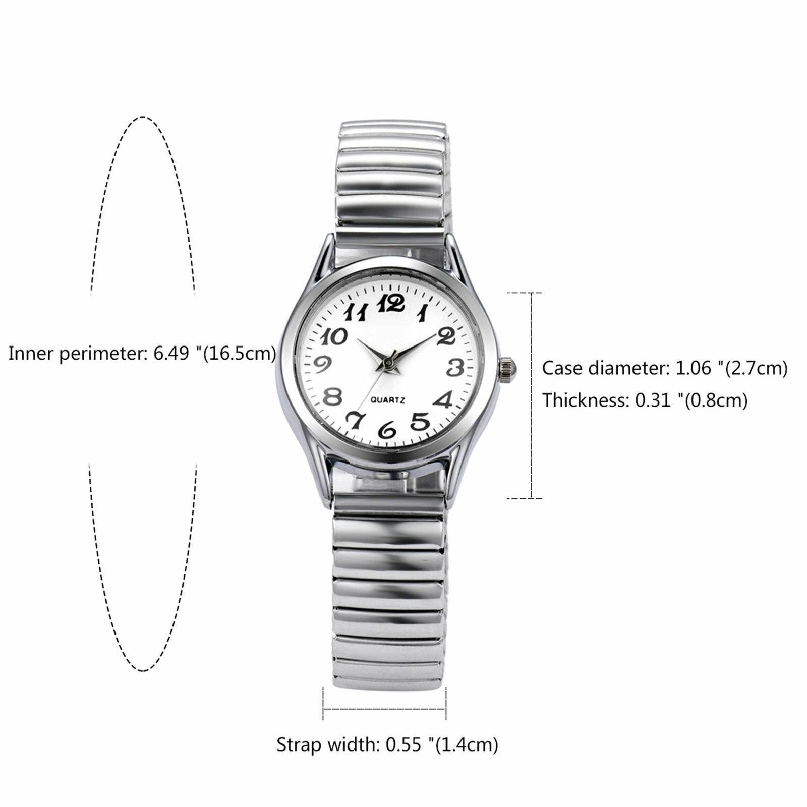 Men’s Women’s Wrist Watch Classic Luxury Quartz Analog Metal Strap Wristwatches